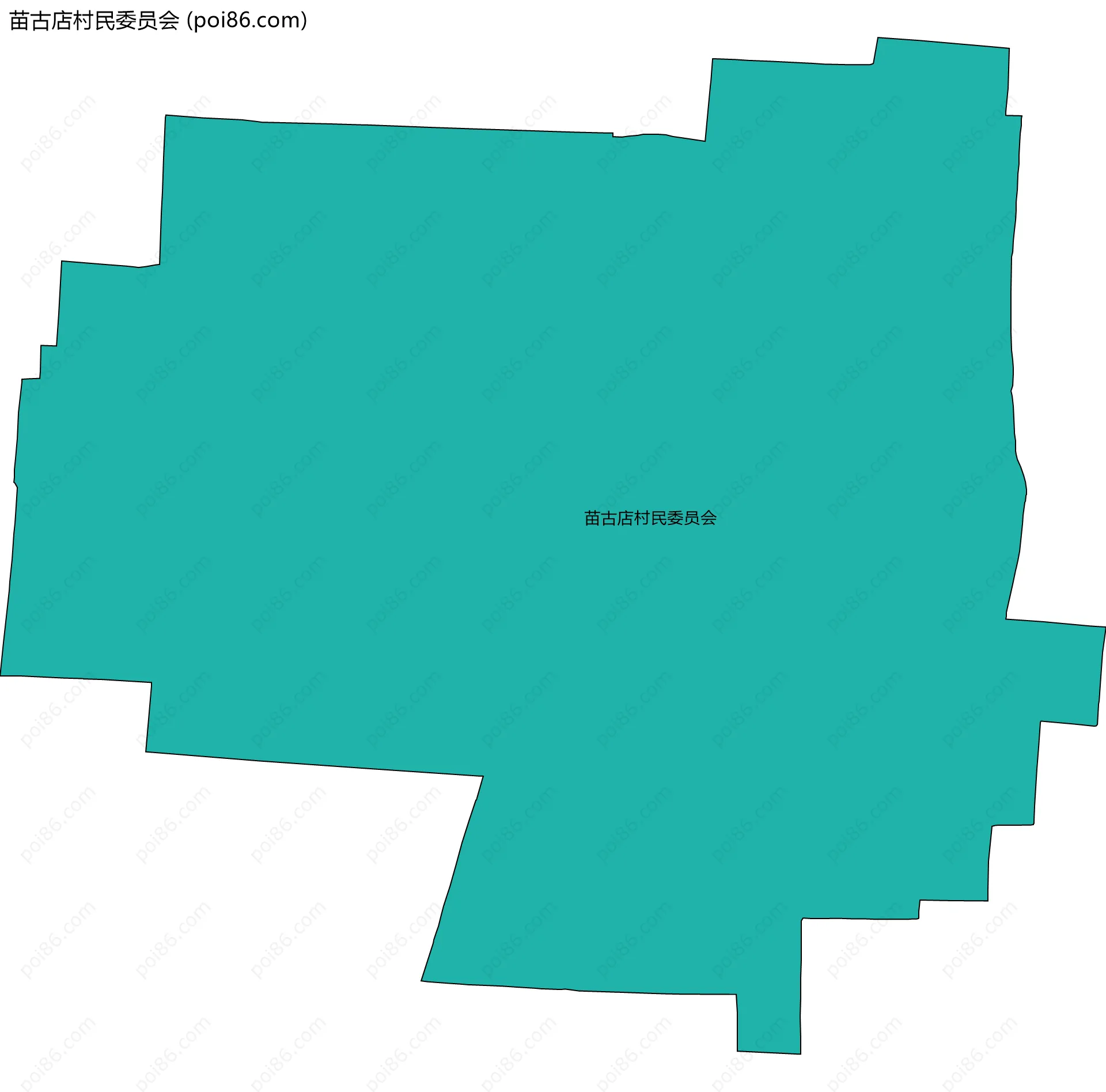 苗古店村民委员会边界地图