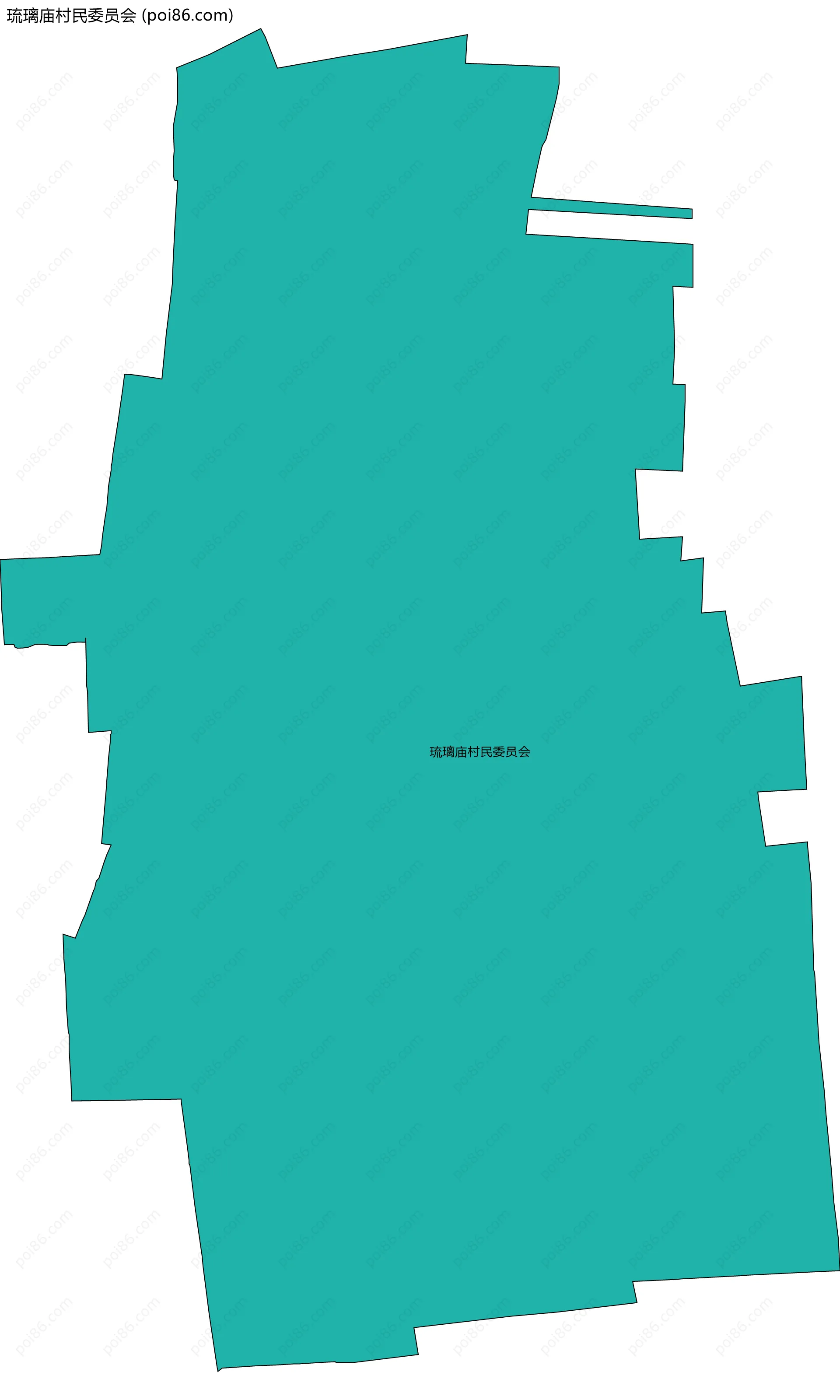 琉璃庙村民委员会边界地图