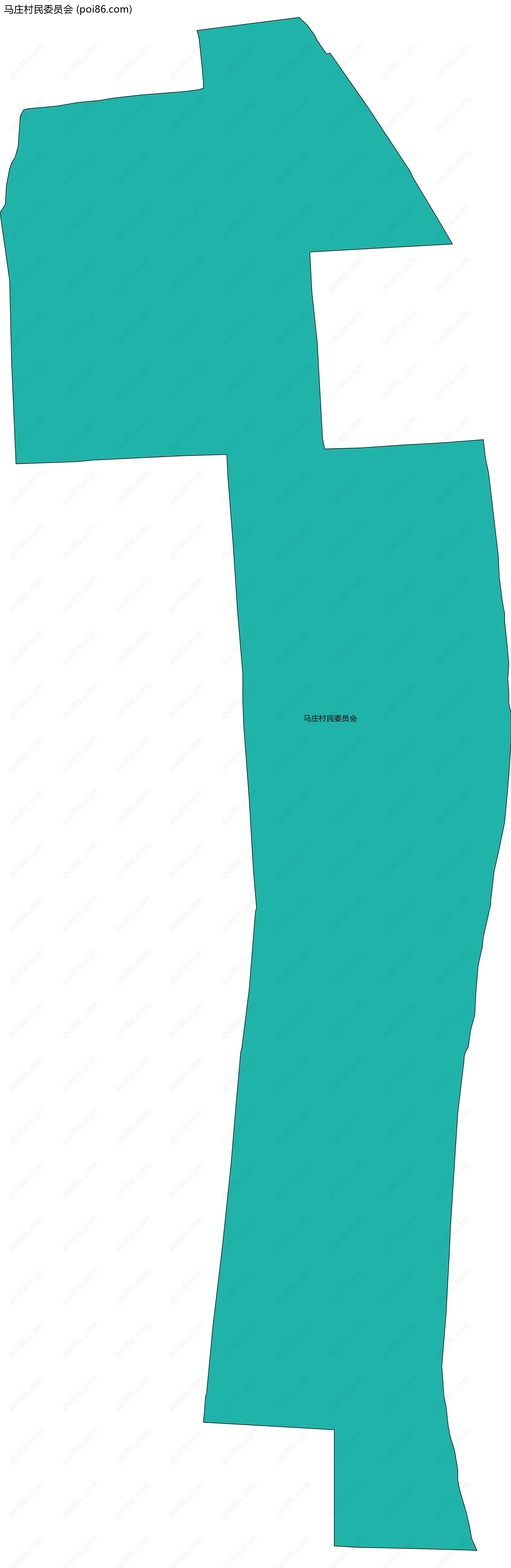 马庄村民委员会边界地图