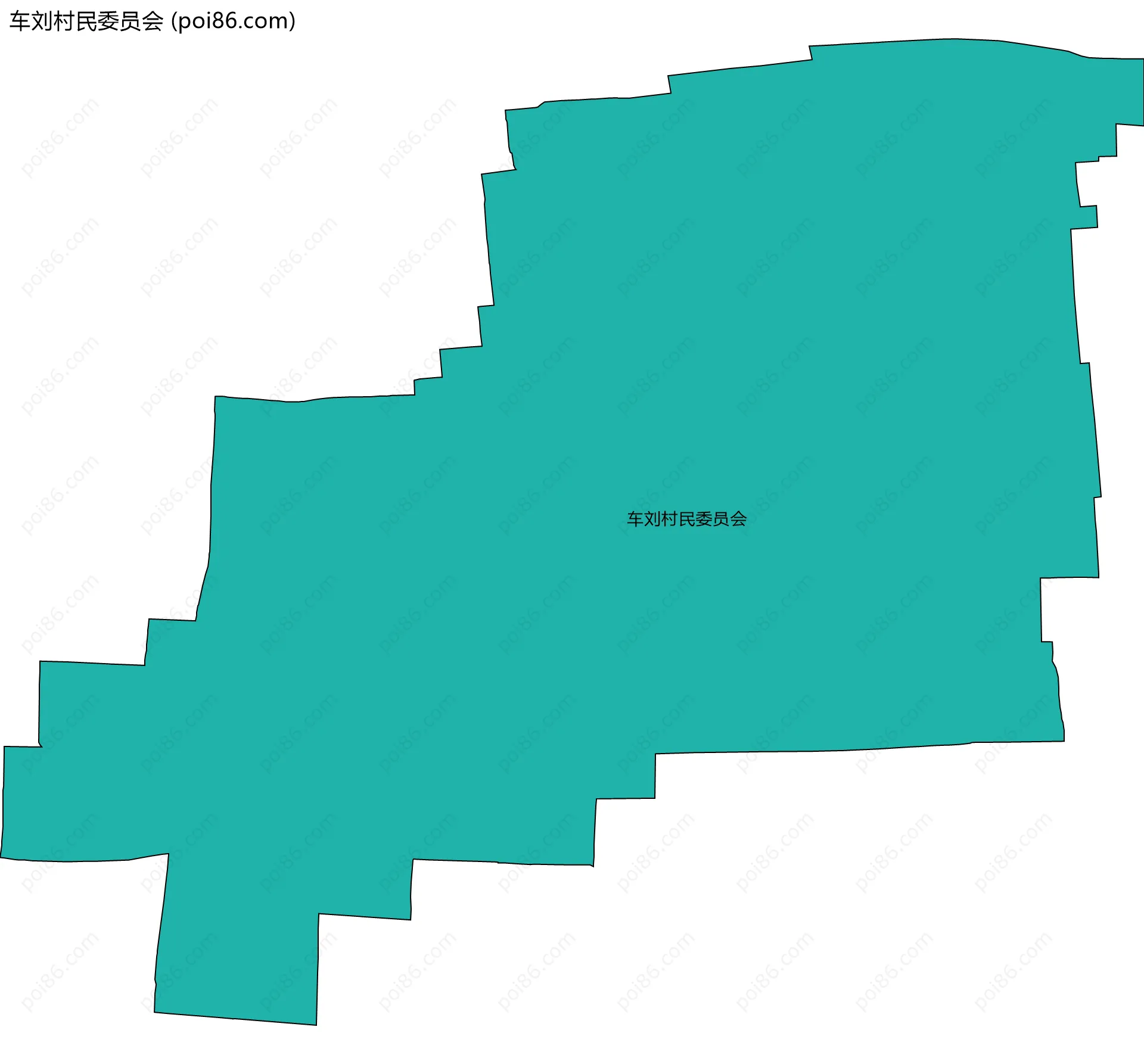 车刘村民委员会边界地图
