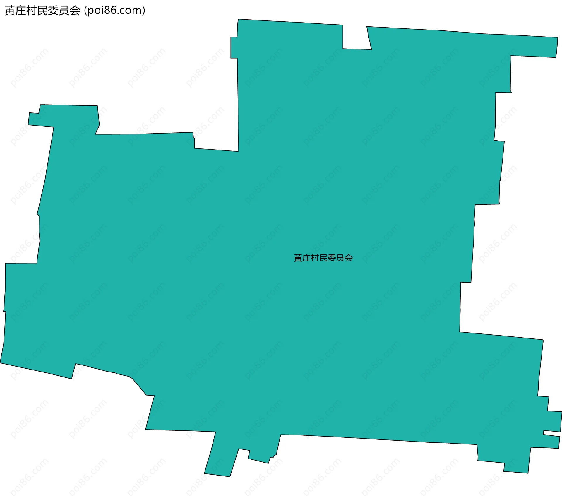 黄庄村民委员会边界地图