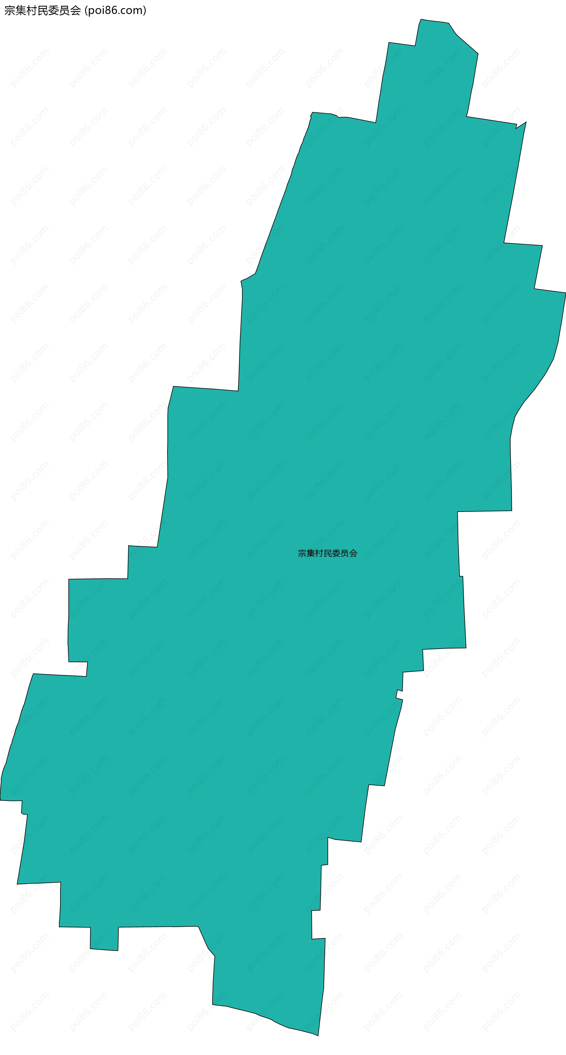 宗集村民委员会边界地图