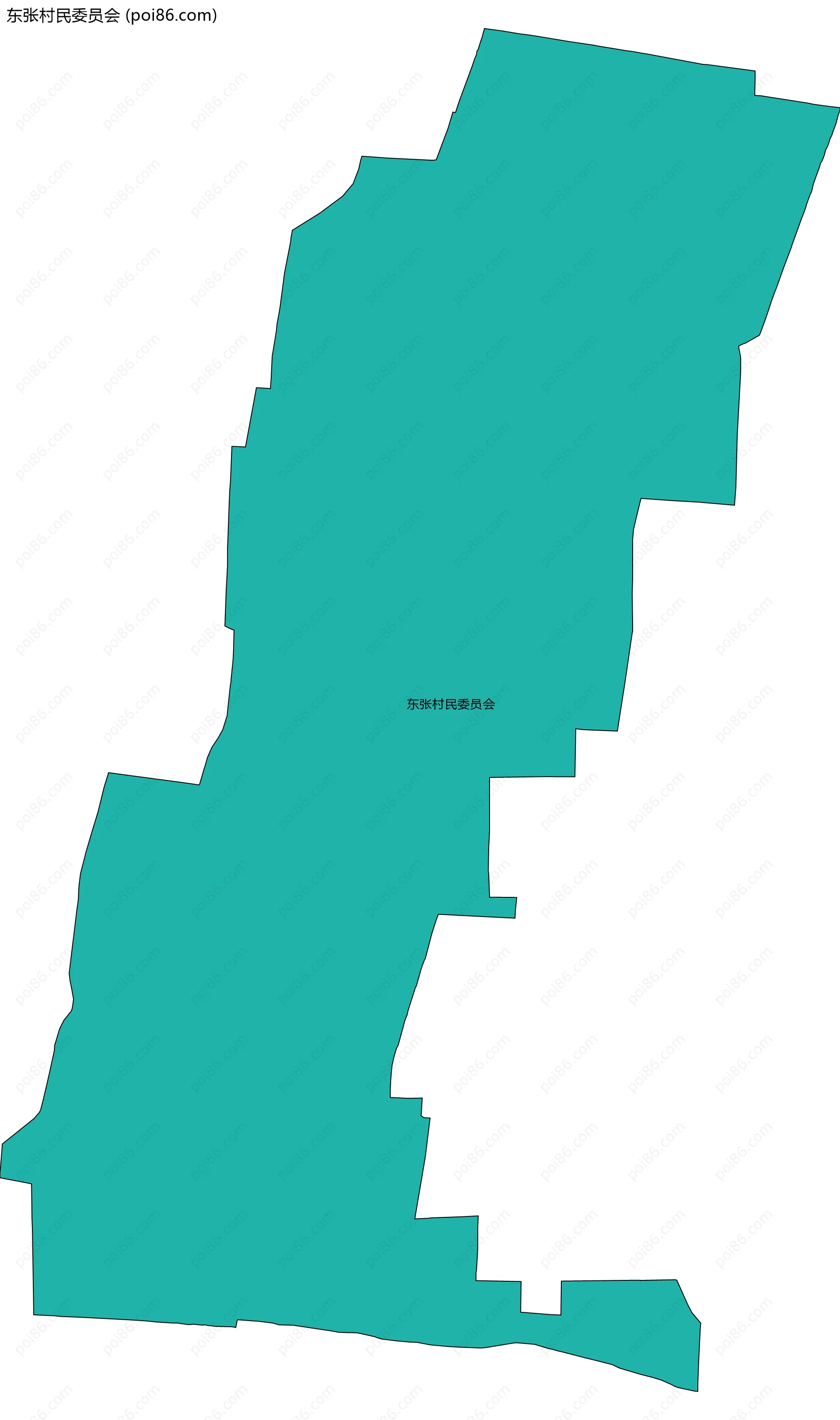 东张村民委员会边界地图