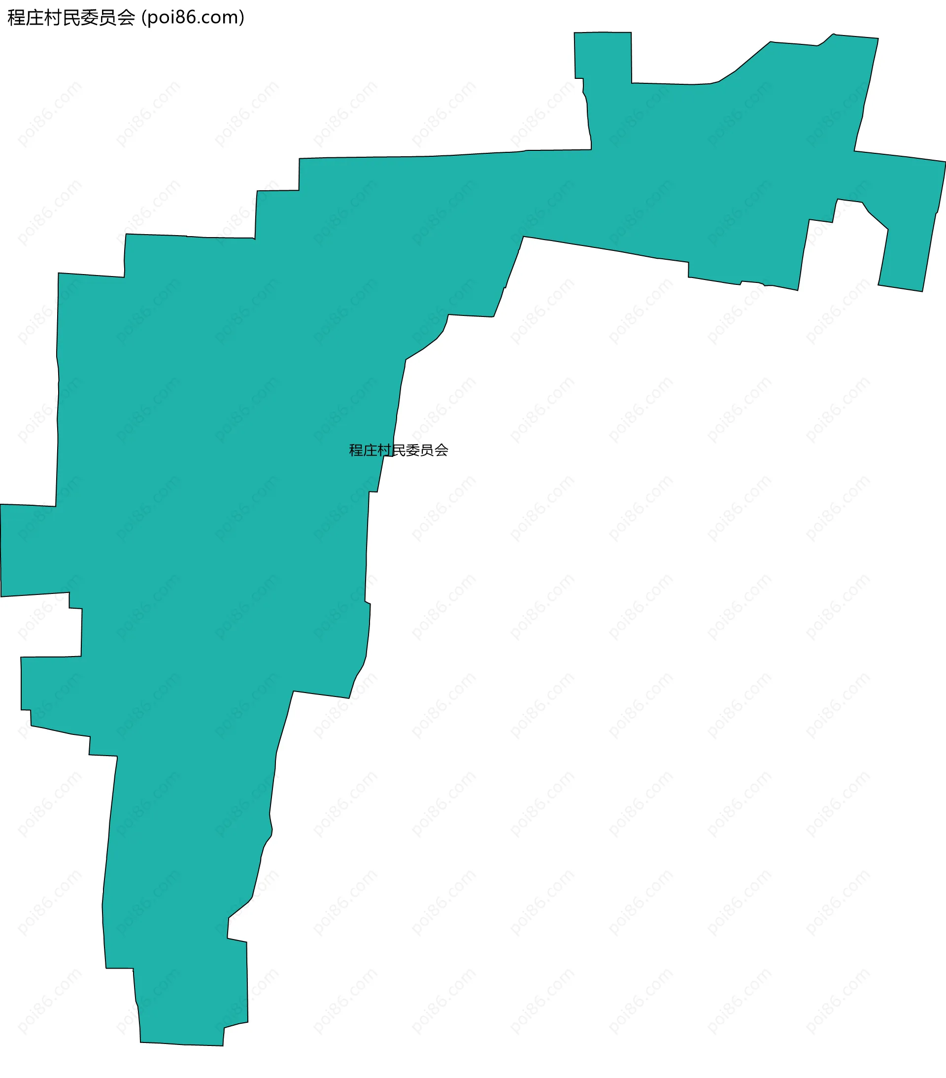 程庄村民委员会边界地图