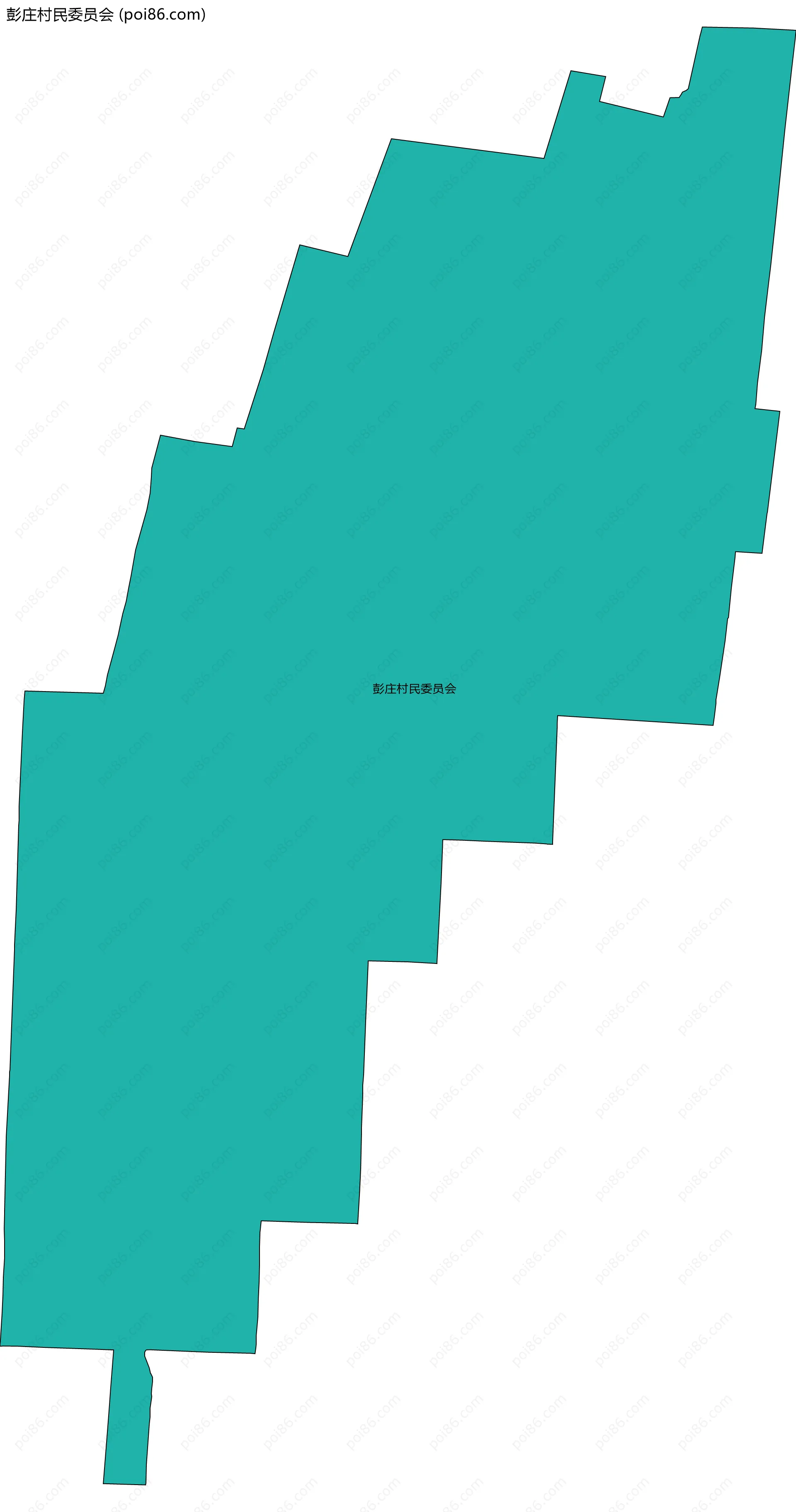 彭庄村民委员会边界地图