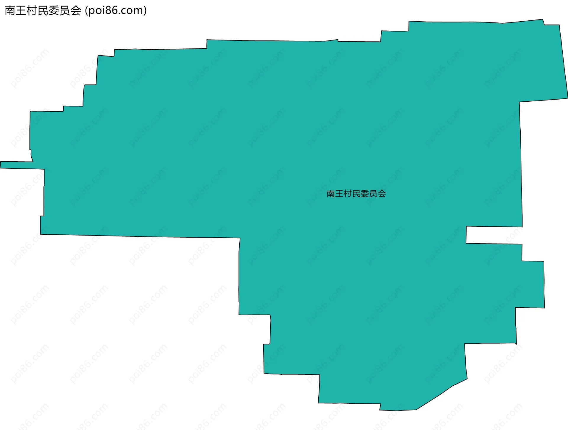 南王村民委员会边界地图