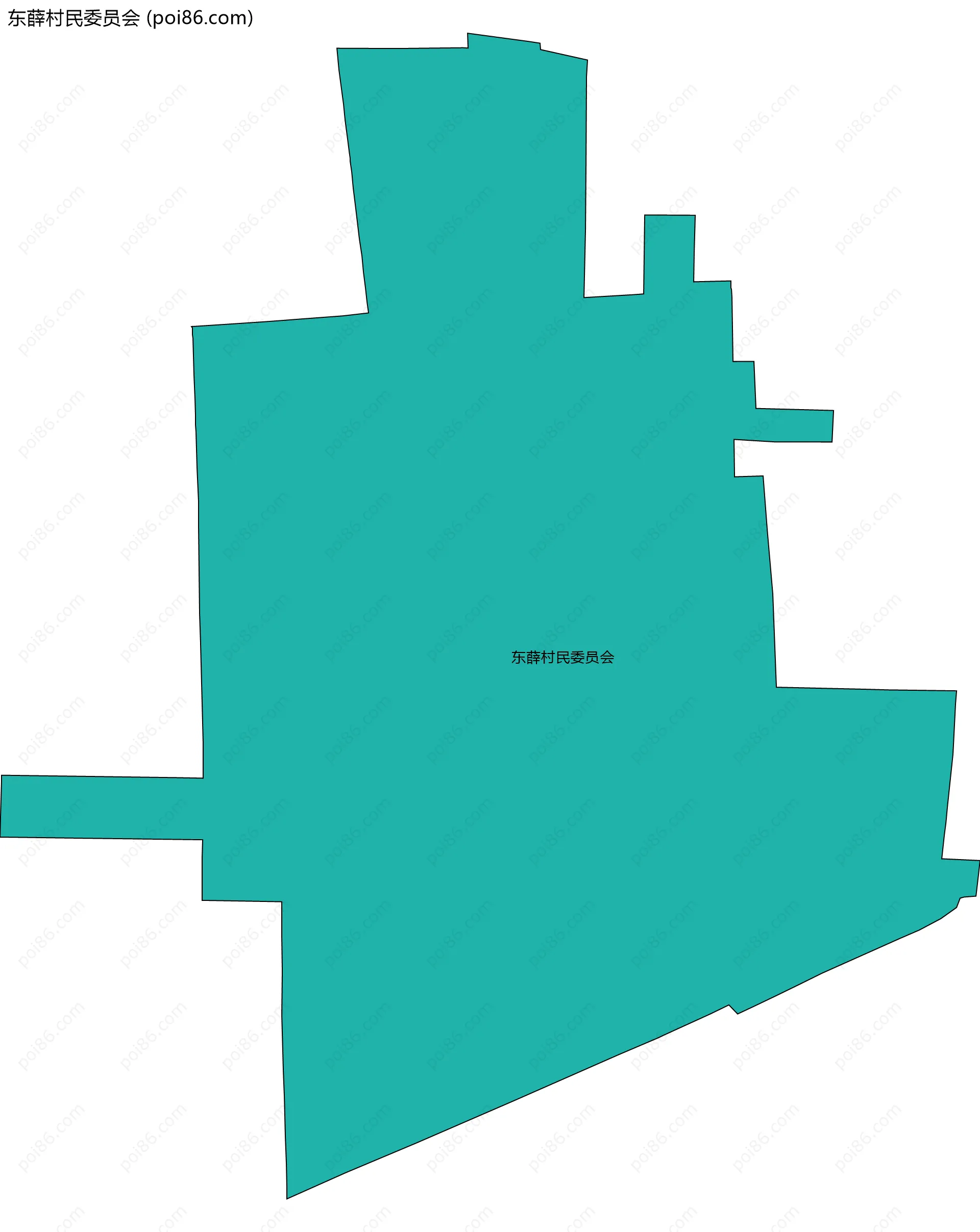 东薛村民委员会边界地图