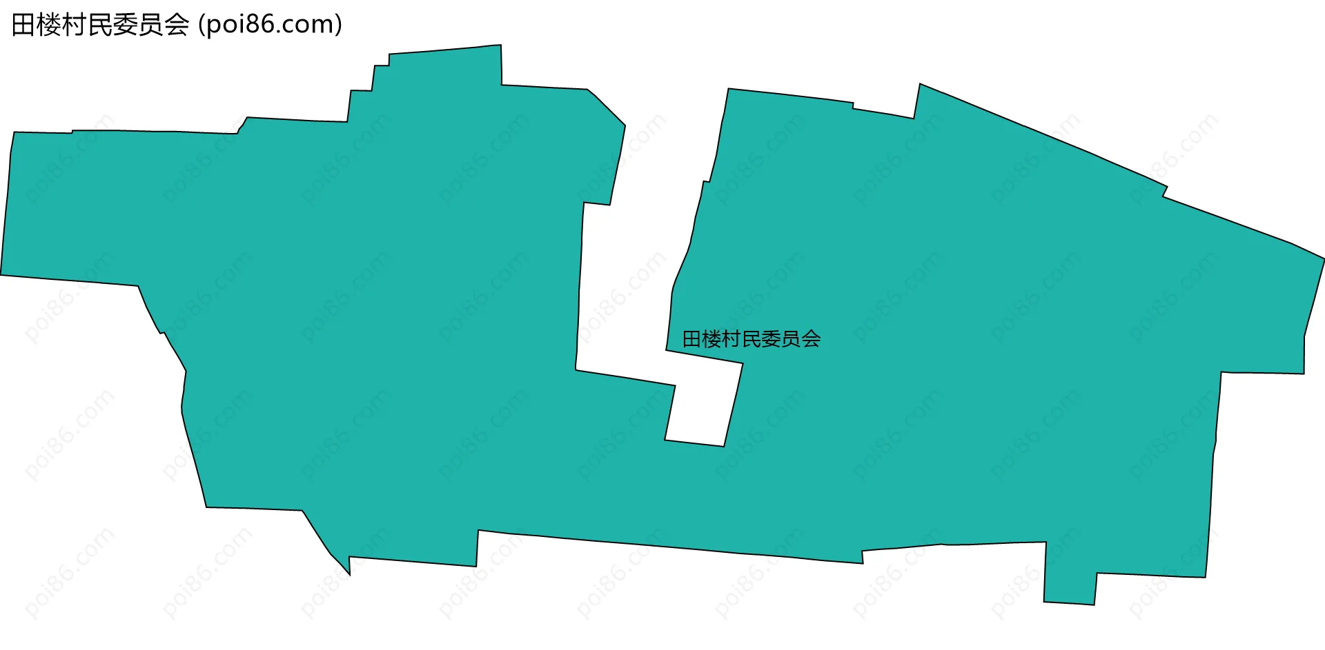 田楼村民委员会边界地图