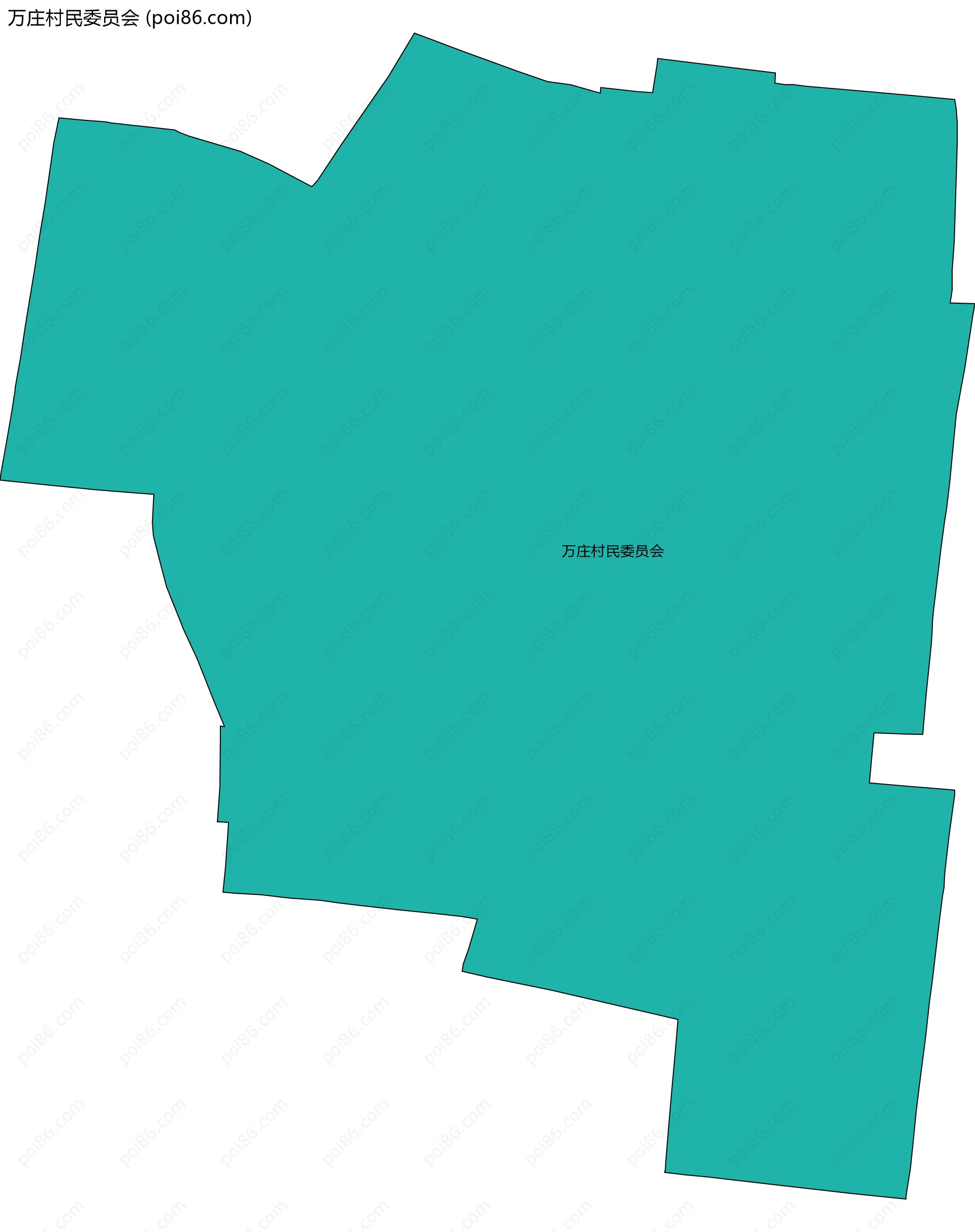 万庄村民委员会边界地图