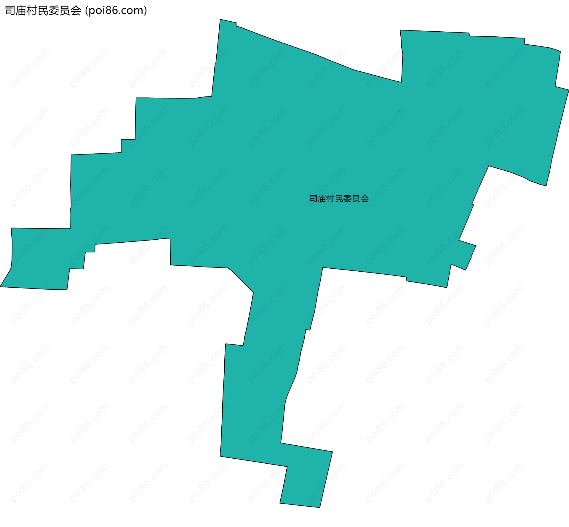 司庙村民委员会边界地图