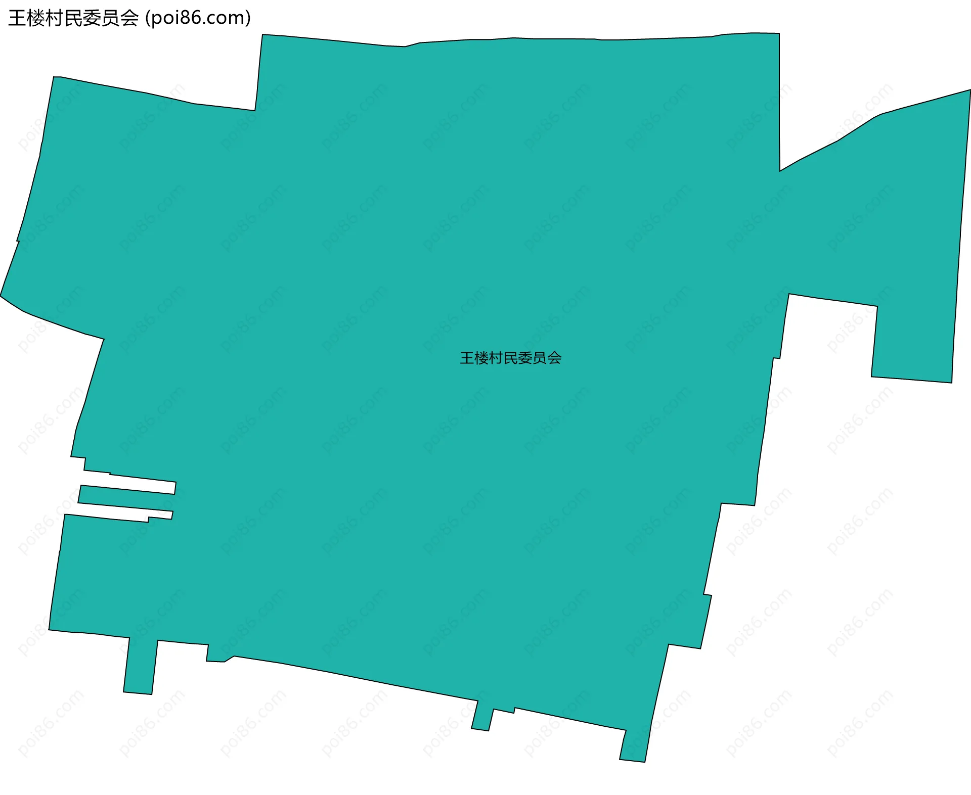 王楼村民委员会边界地图