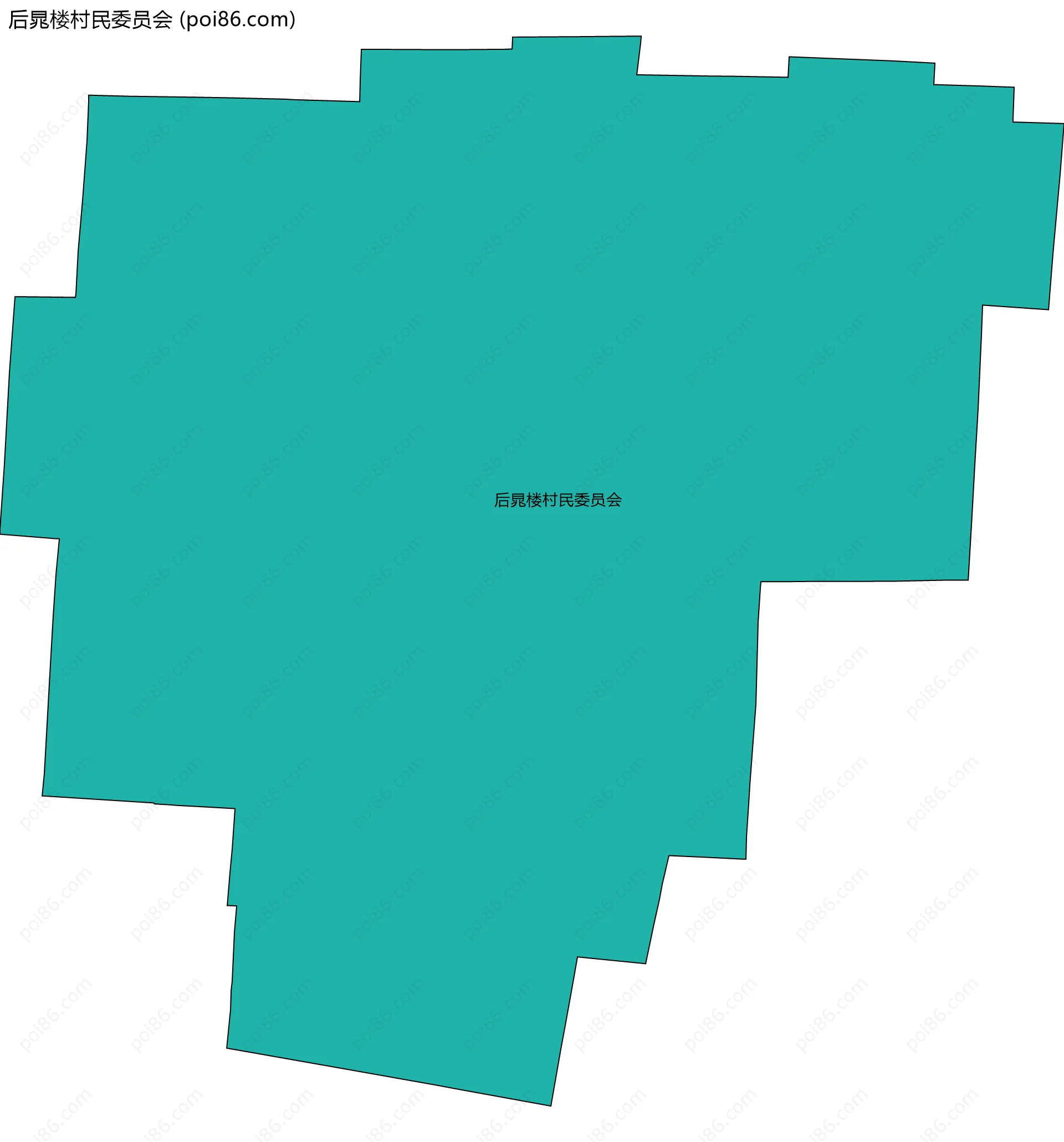 后晁楼村民委员会边界地图