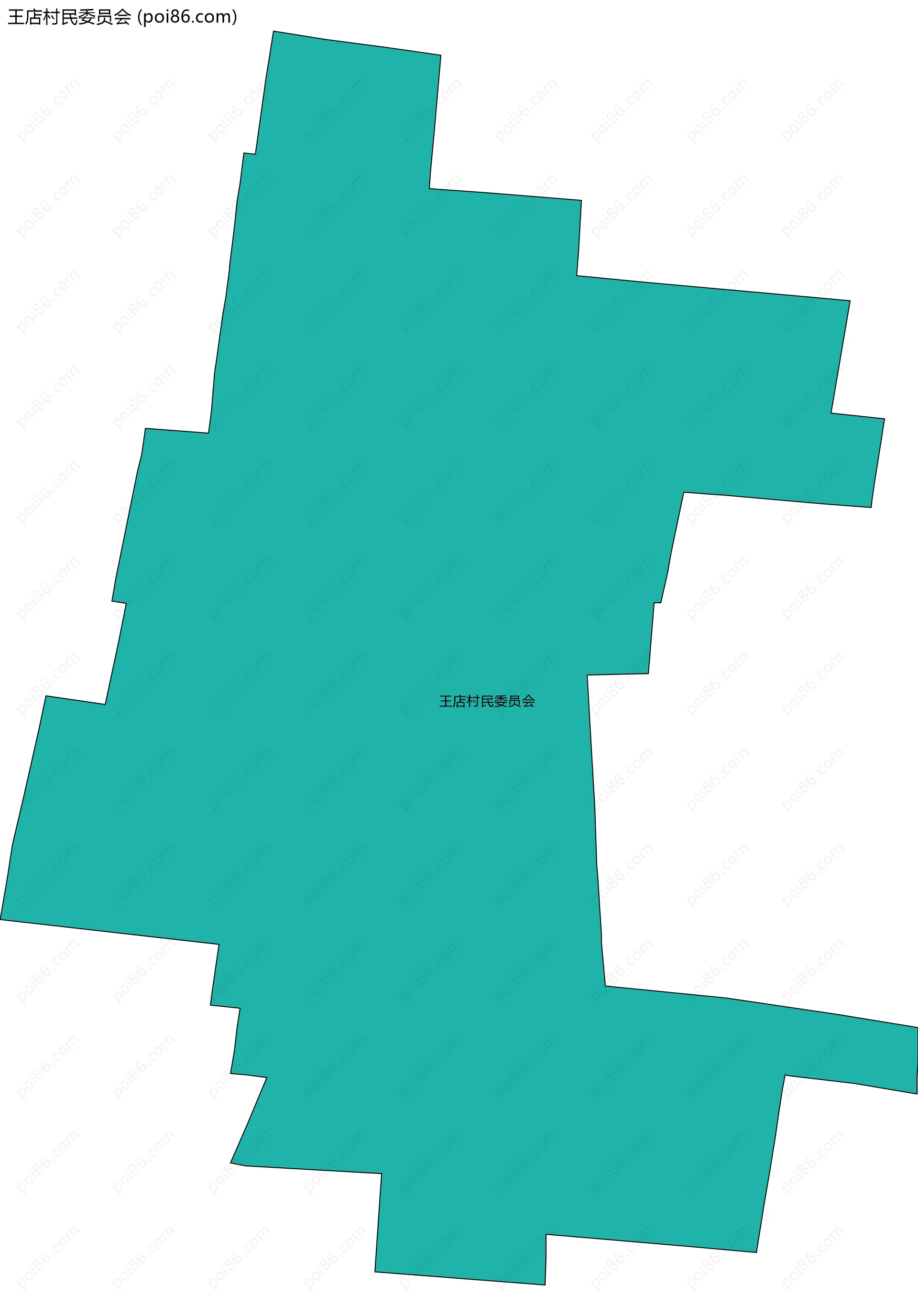 王店村民委员会边界地图