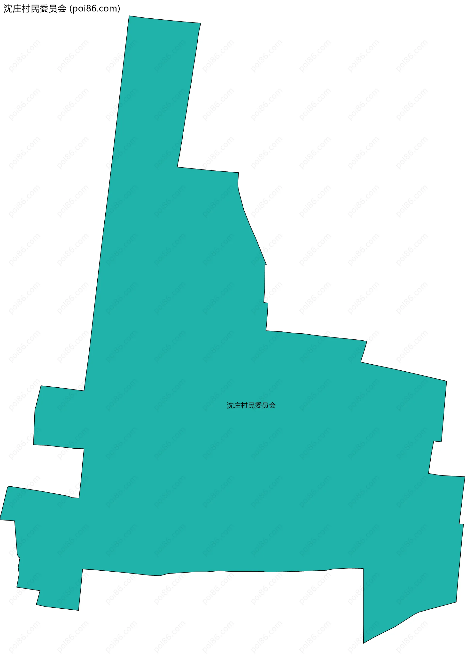 沈庄村民委员会边界地图