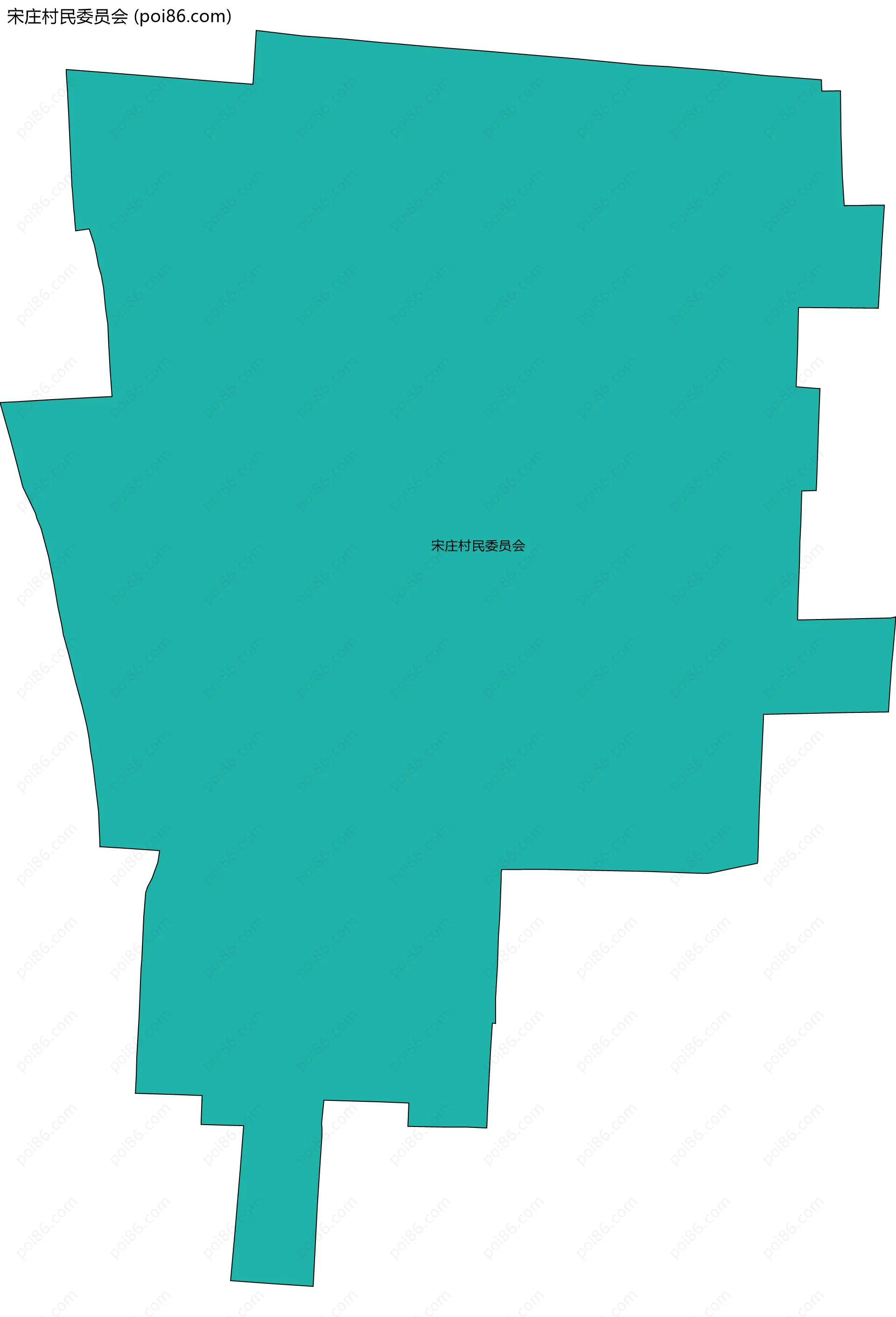 宋庄村民委员会边界地图