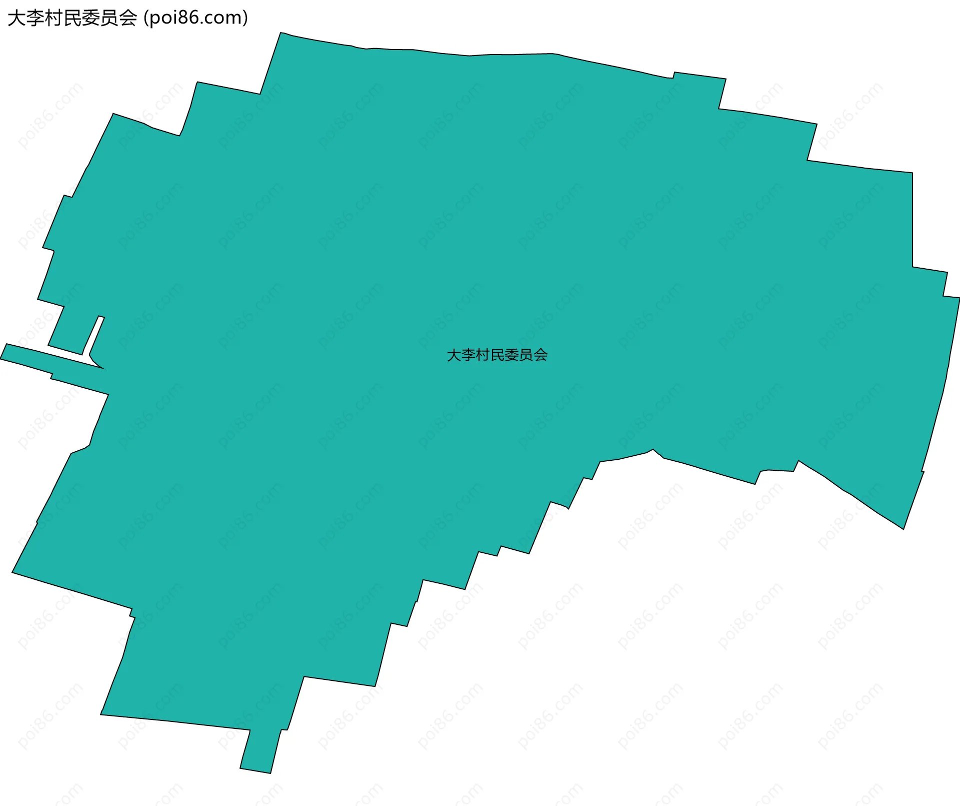 大李村民委员会边界地图