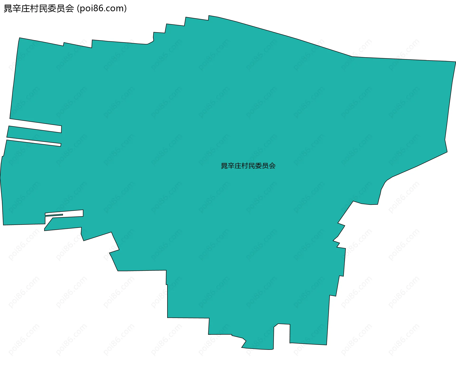 晁辛庄村民委员会边界地图