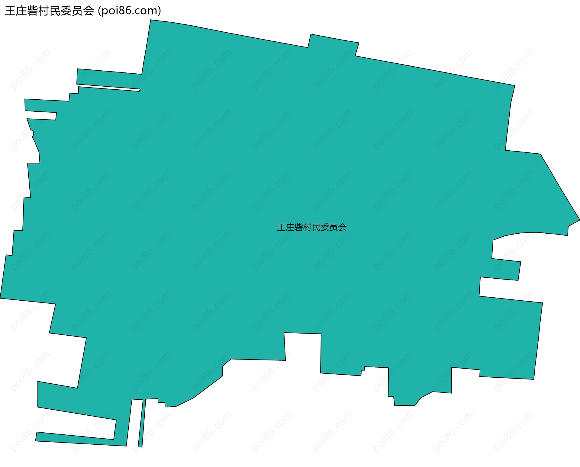 王庄砦村民委员会边界地图
