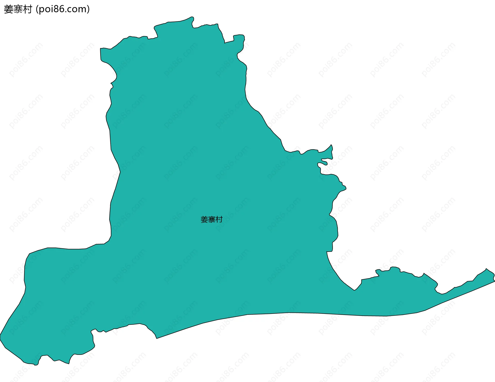 姜寨村边界地图