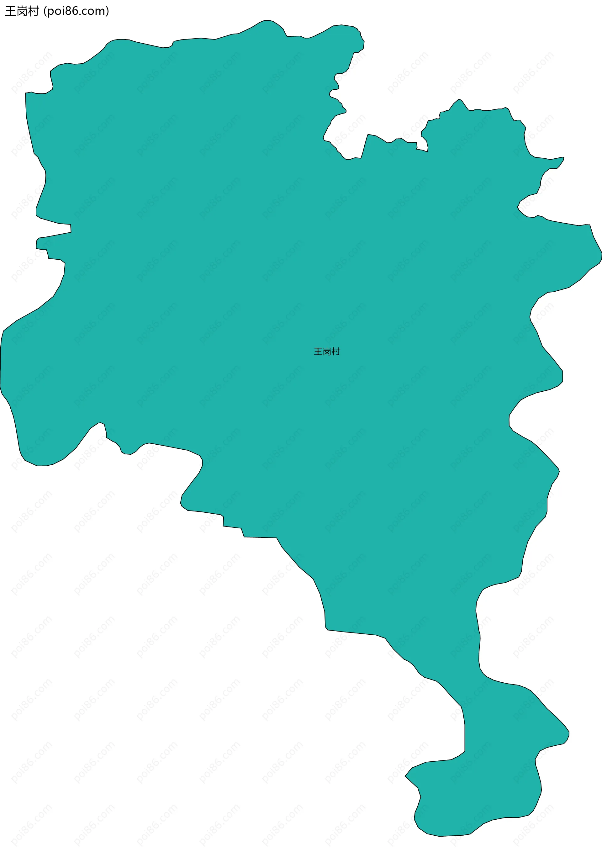 王岗村边界地图