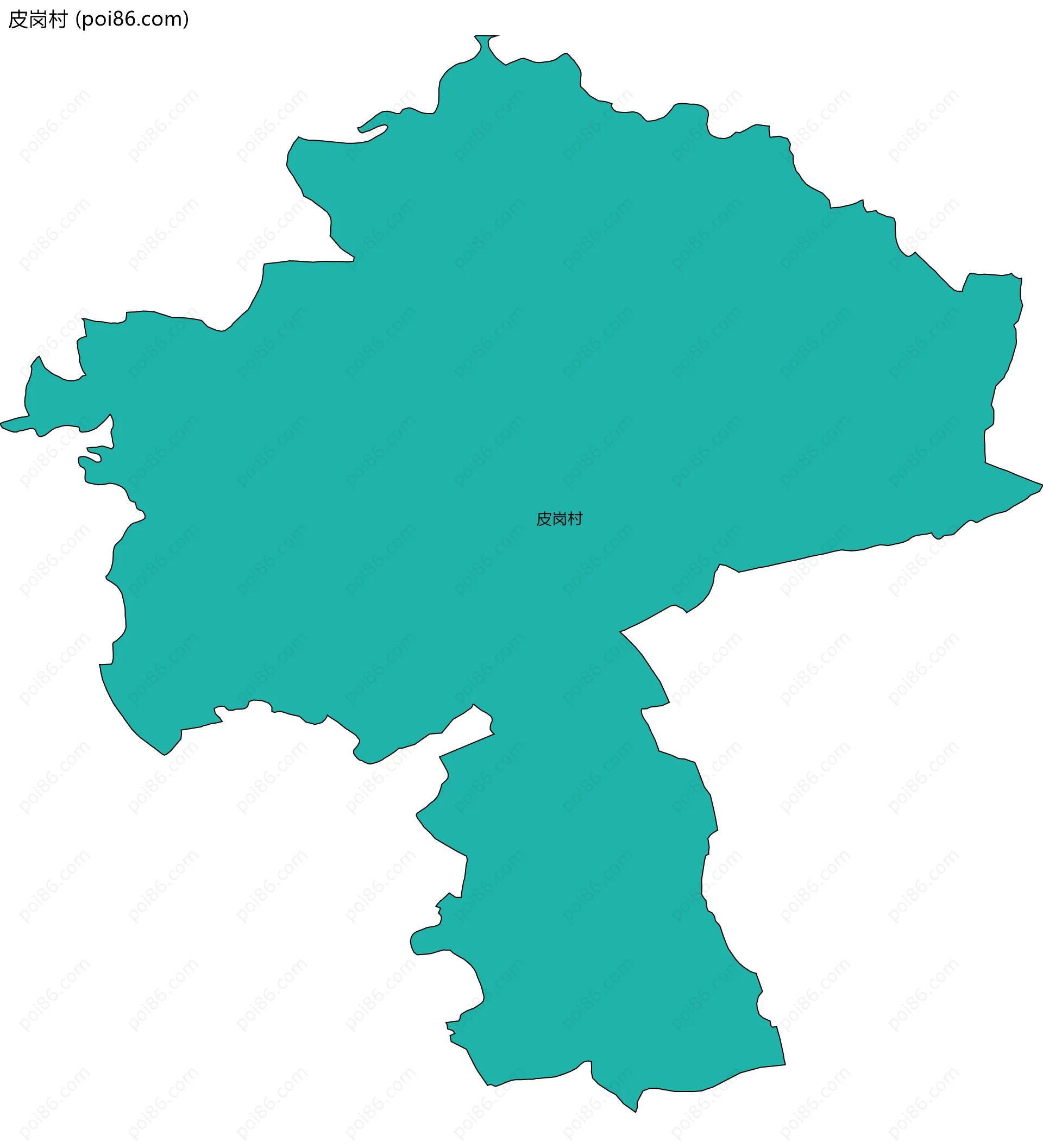 皮岗村边界地图