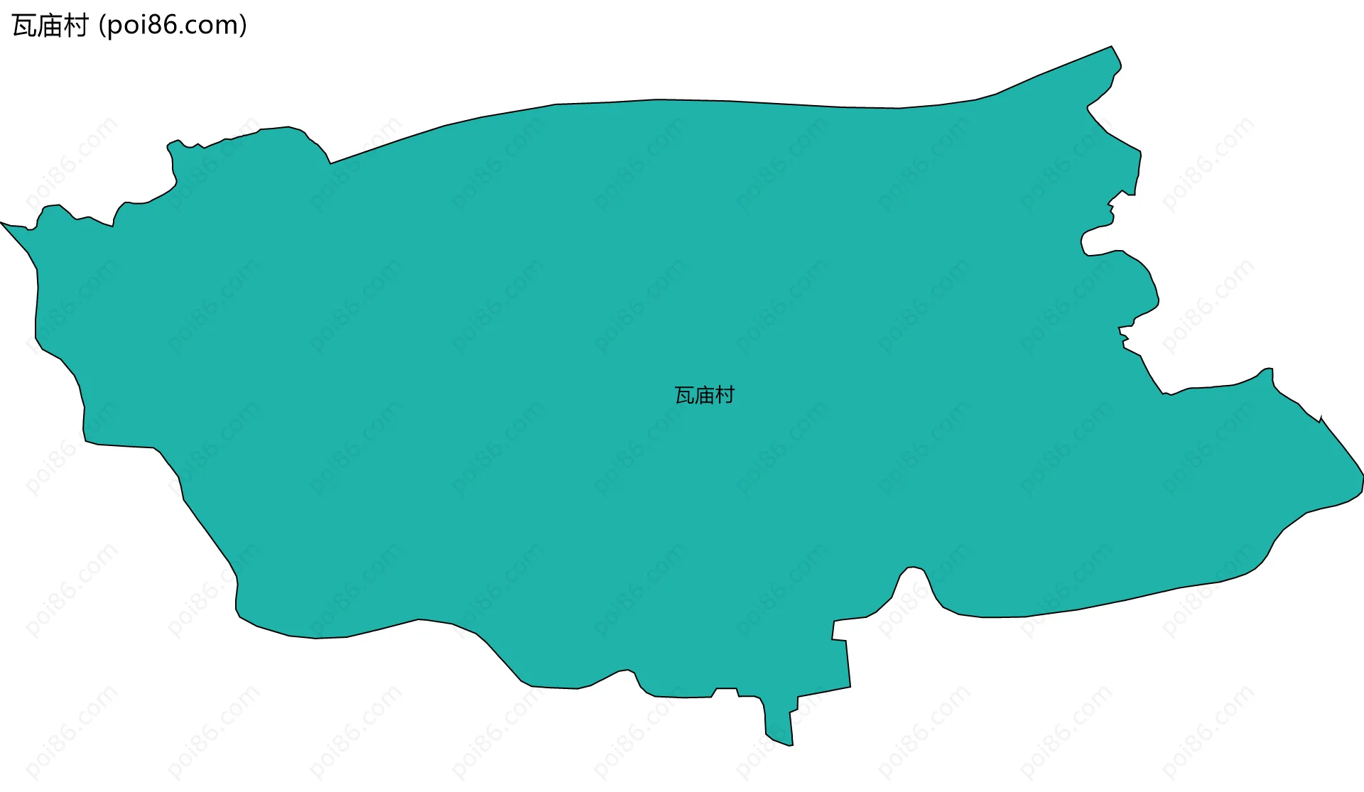 瓦庙村边界地图