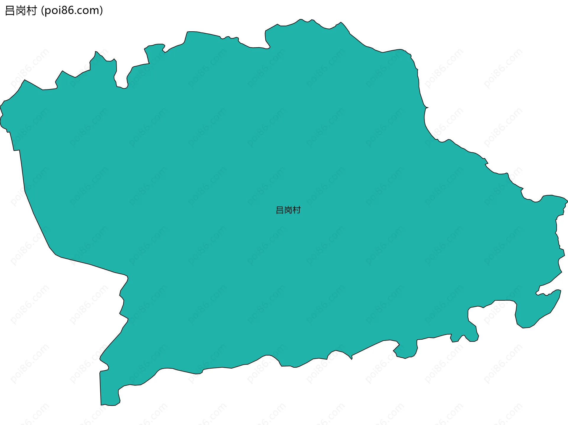吕岗村边界地图