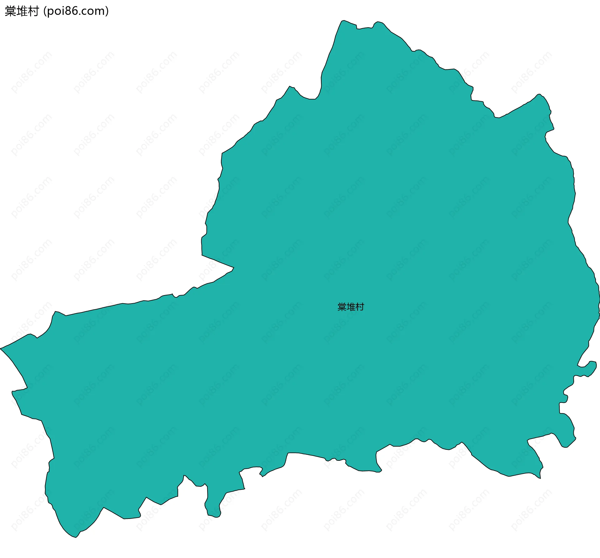 棠堆村边界地图