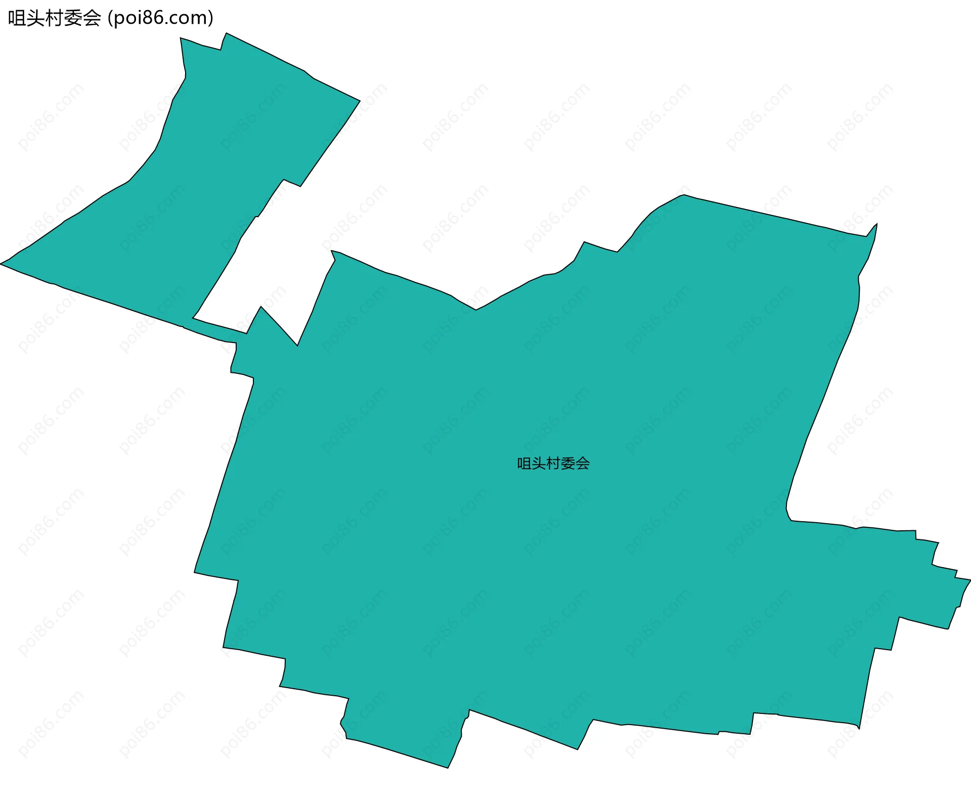 咀头村委会边界地图