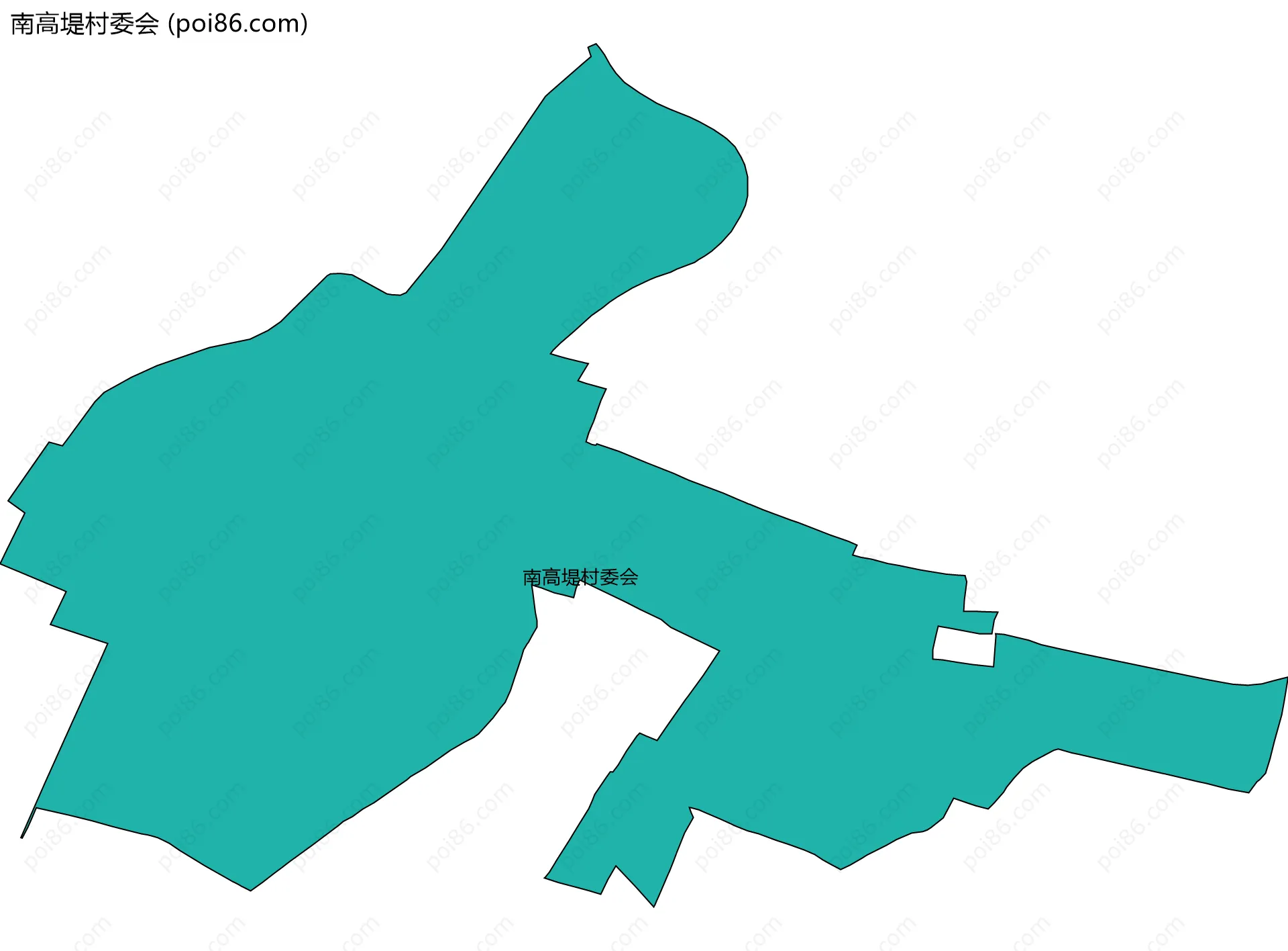 南高堤村委会边界地图