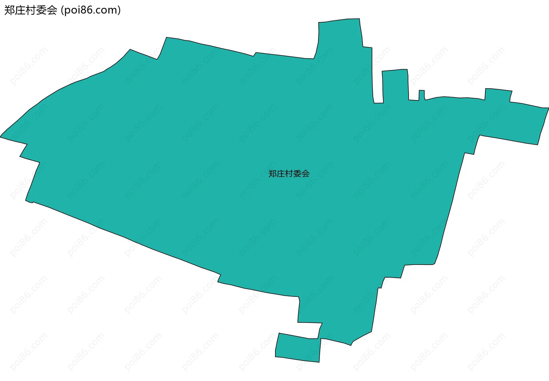 郑庄村委会边界地图