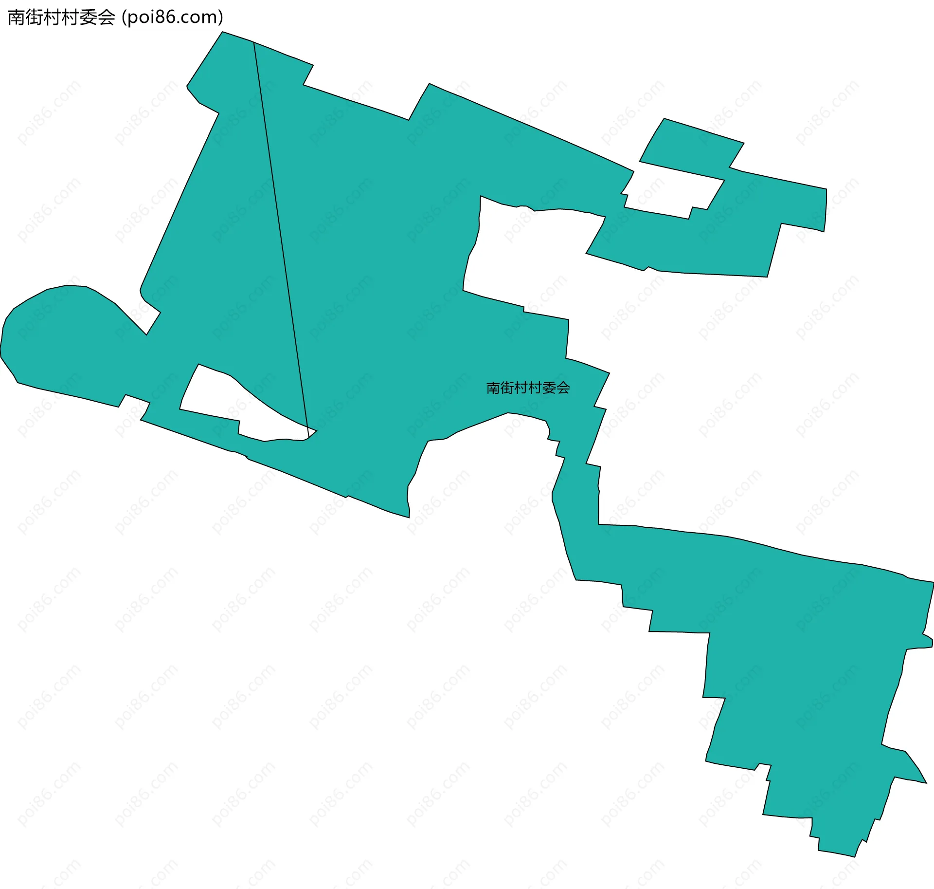 南街村村委会边界地图