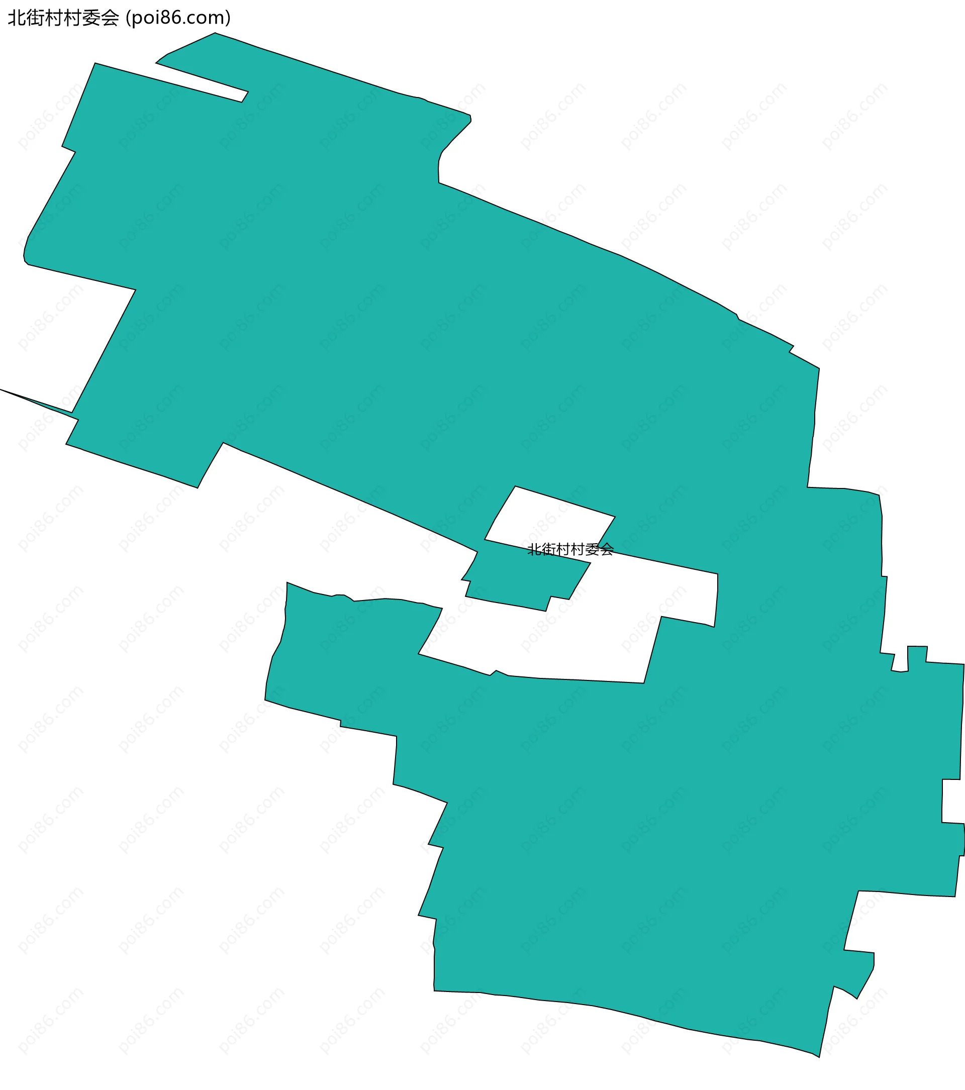 北街村村委会边界地图