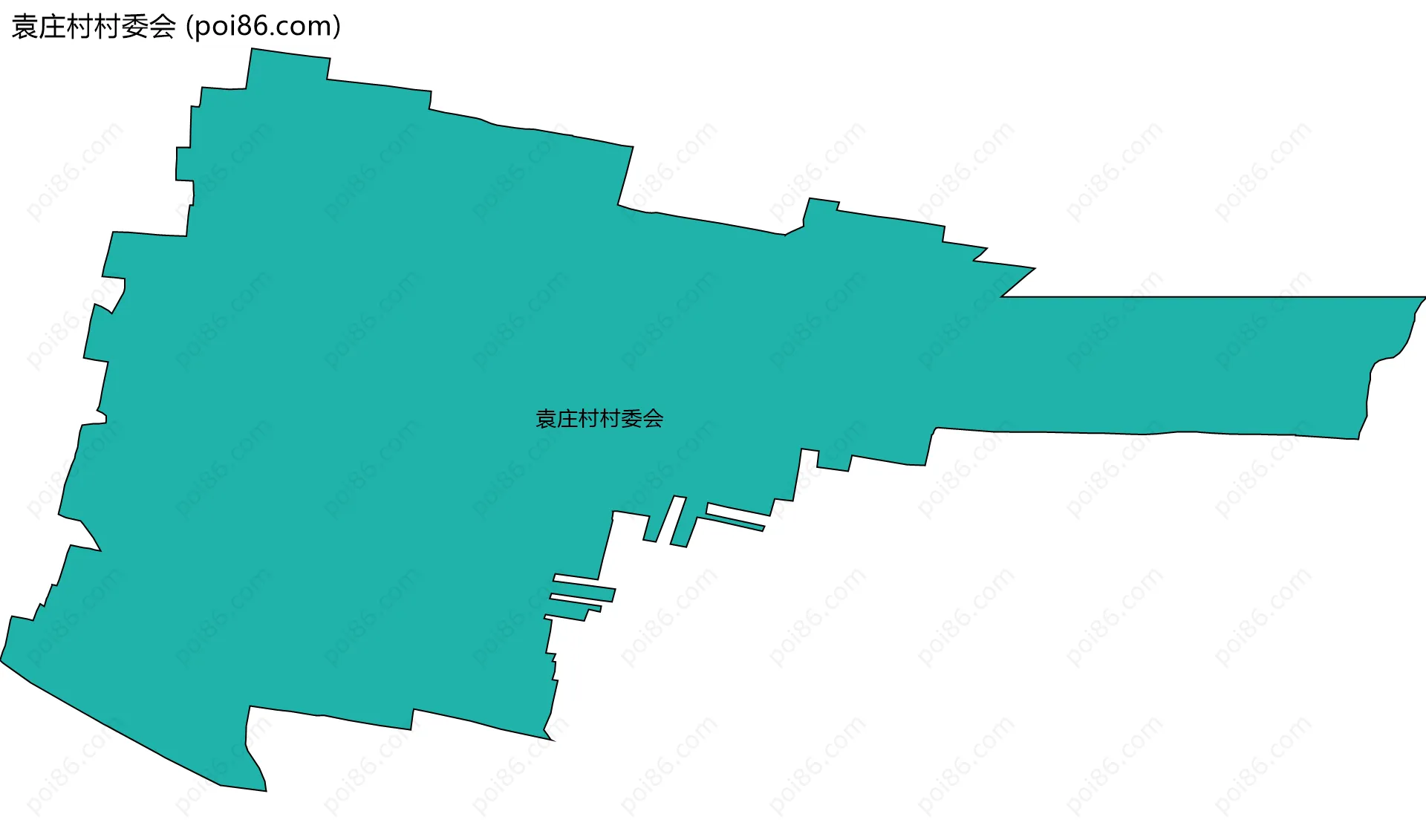 袁庄村村委会边界地图
