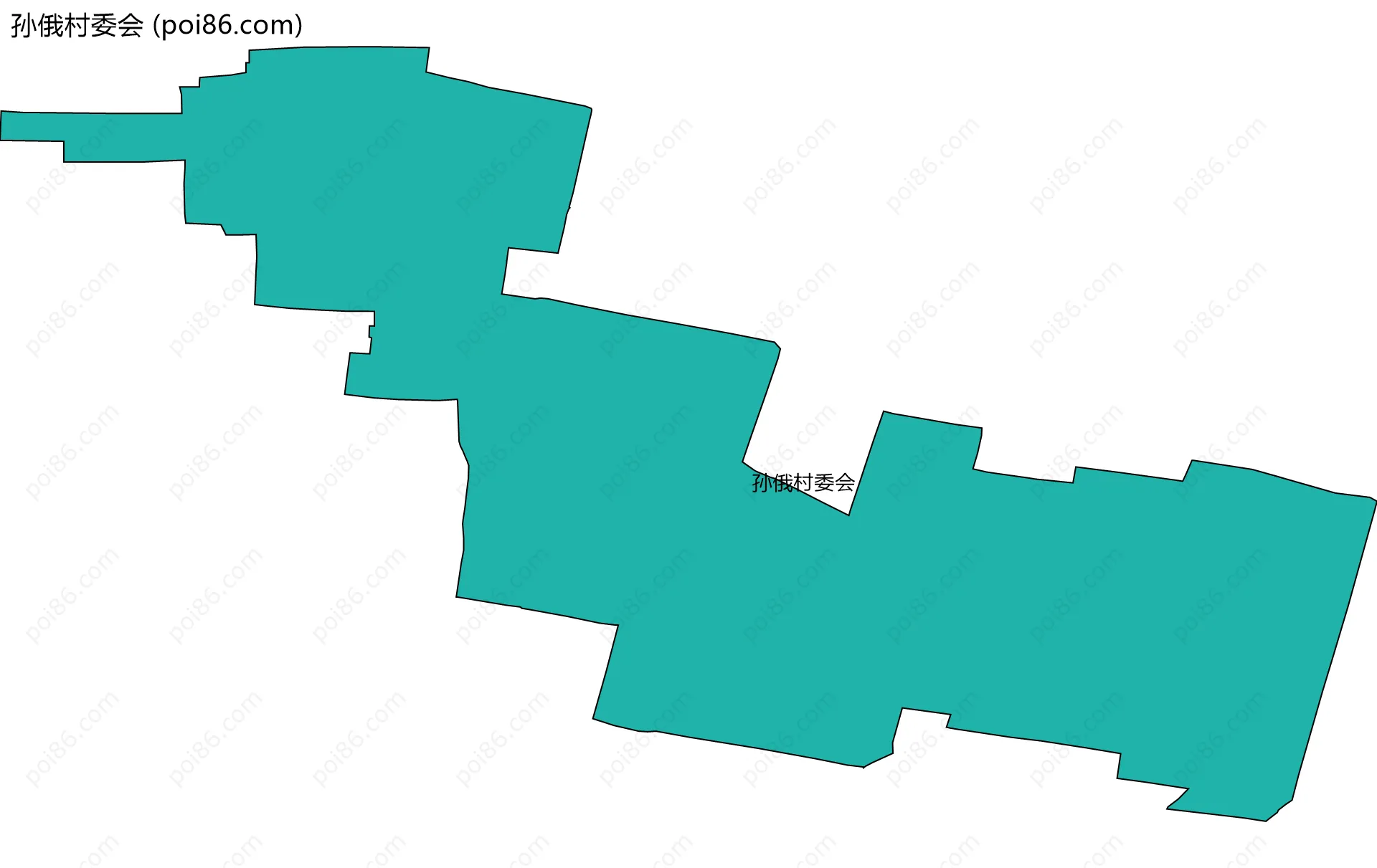 孙俄村委会边界地图