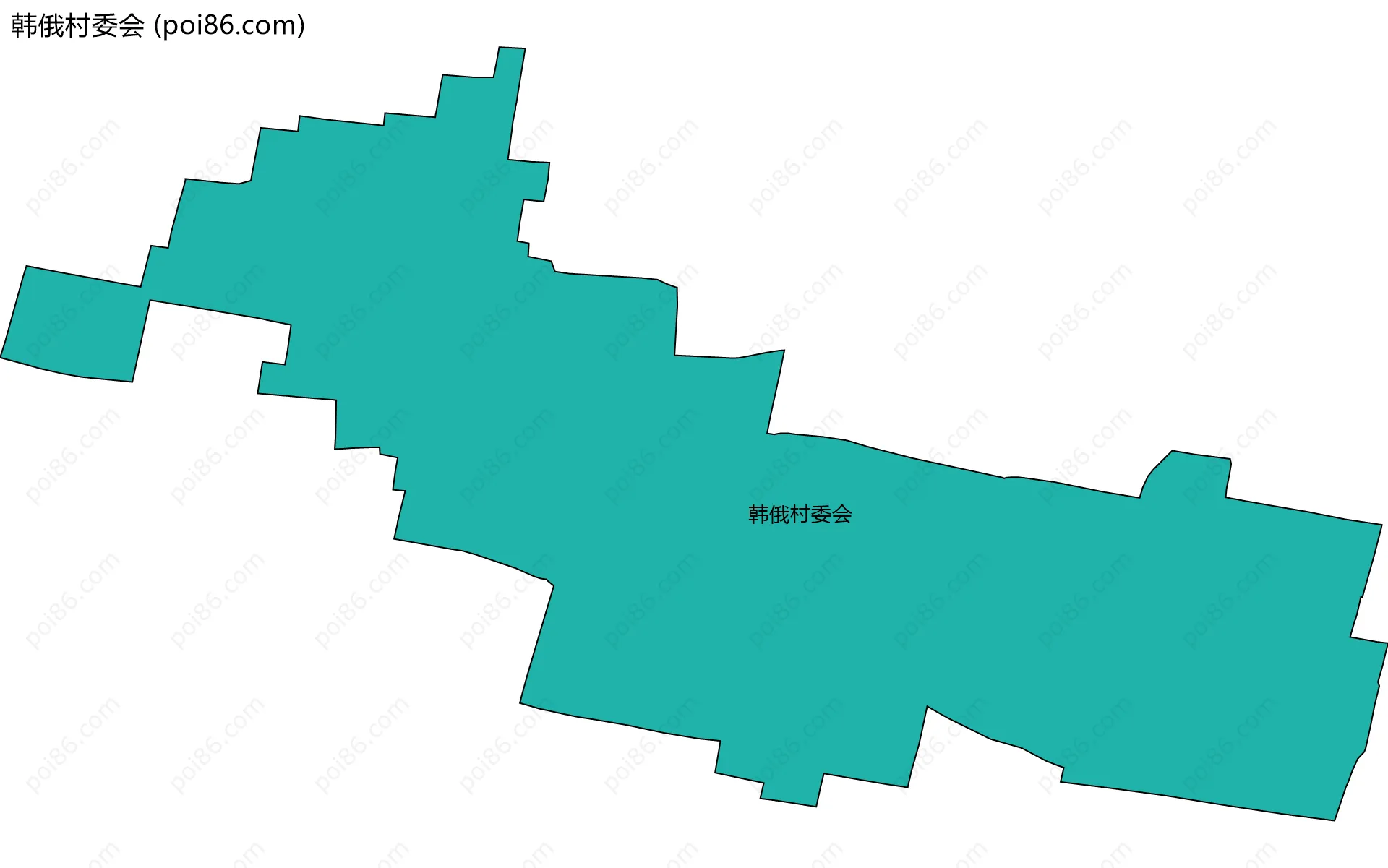 韩俄村委会边界地图