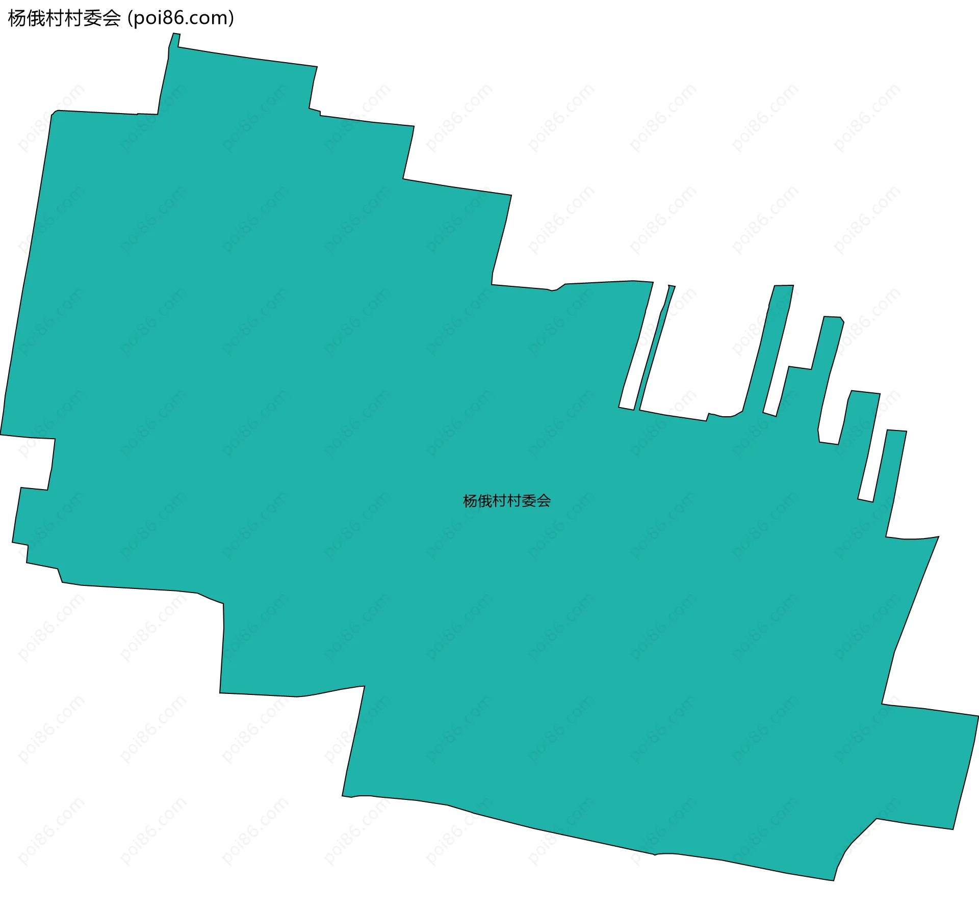 杨俄村村委会边界地图