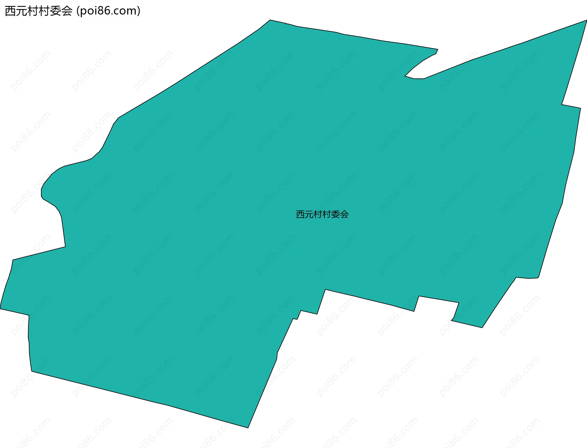 西元村村委会边界地图