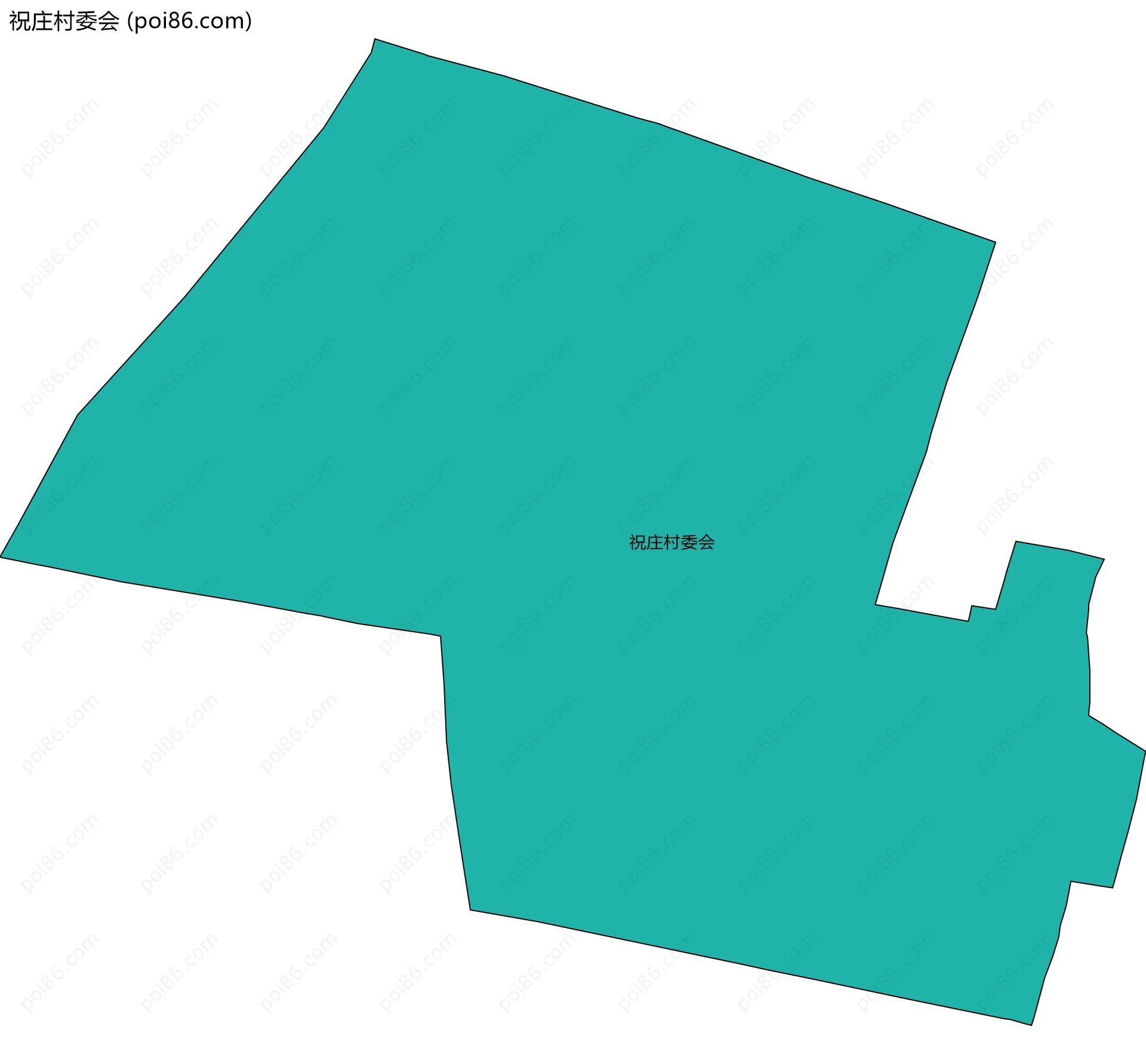 祝庄村委会边界地图