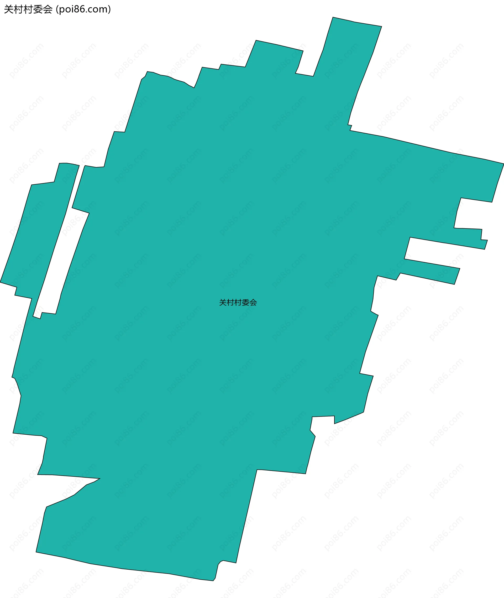 关村村委会边界地图