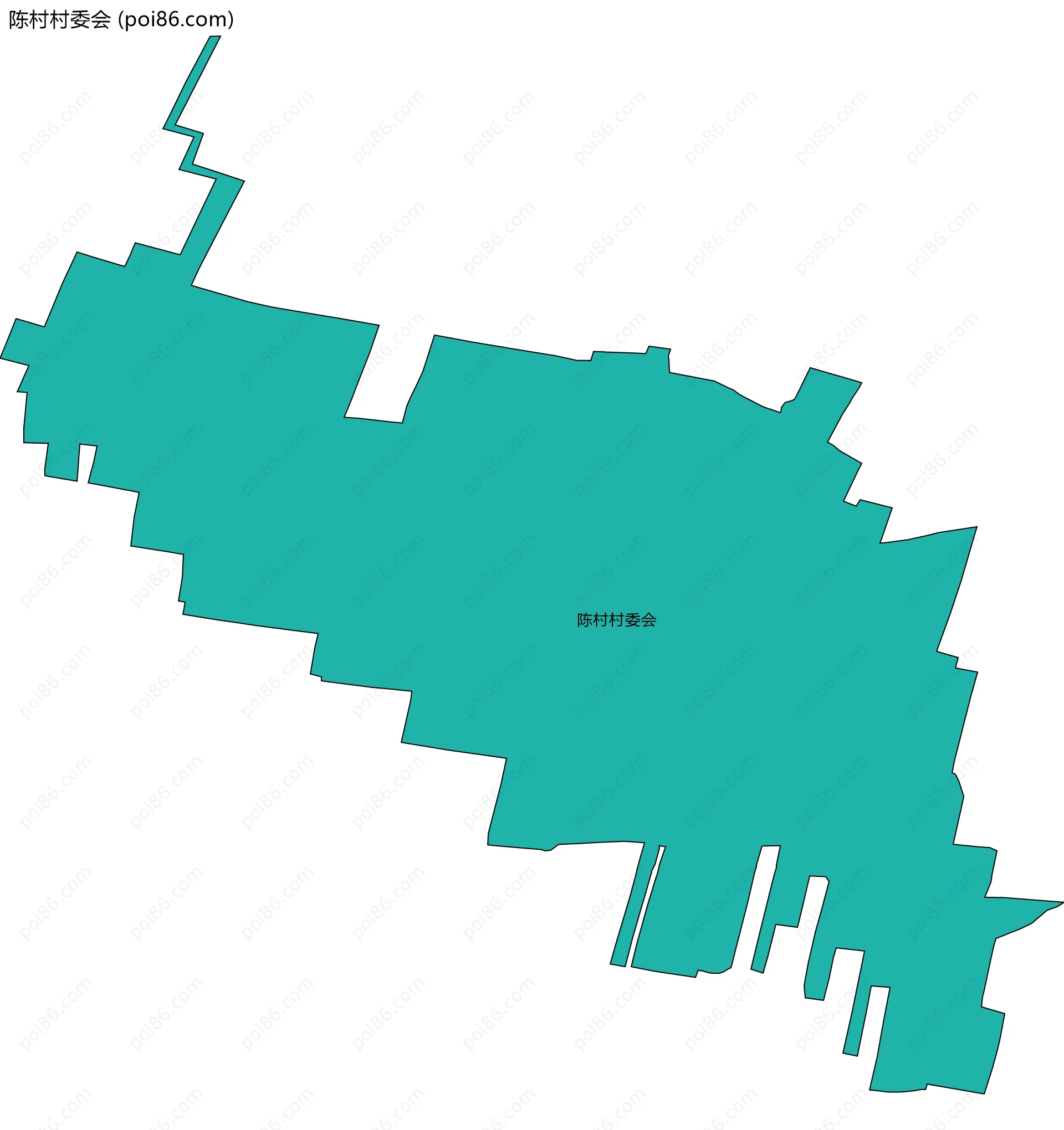 陈村村委会边界地图