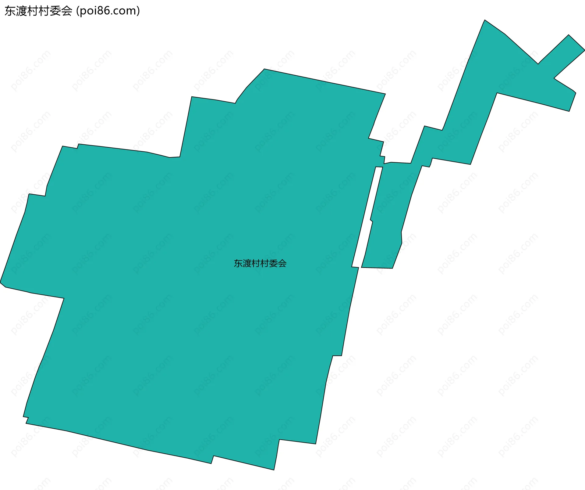 东渡村村委会边界地图