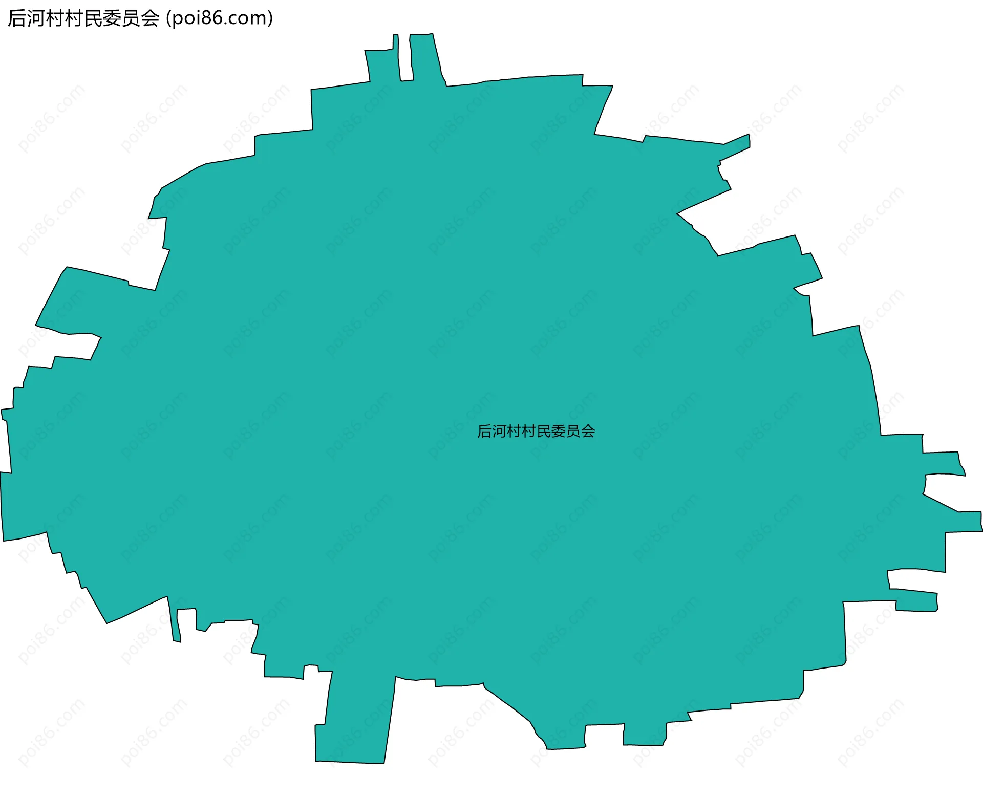 后河村村民委员会边界地图