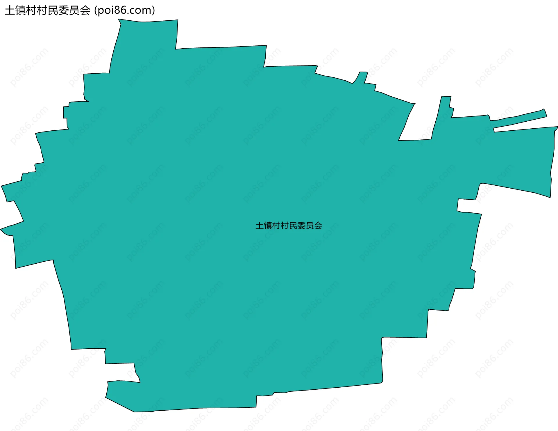 土镇村村民委员会边界地图