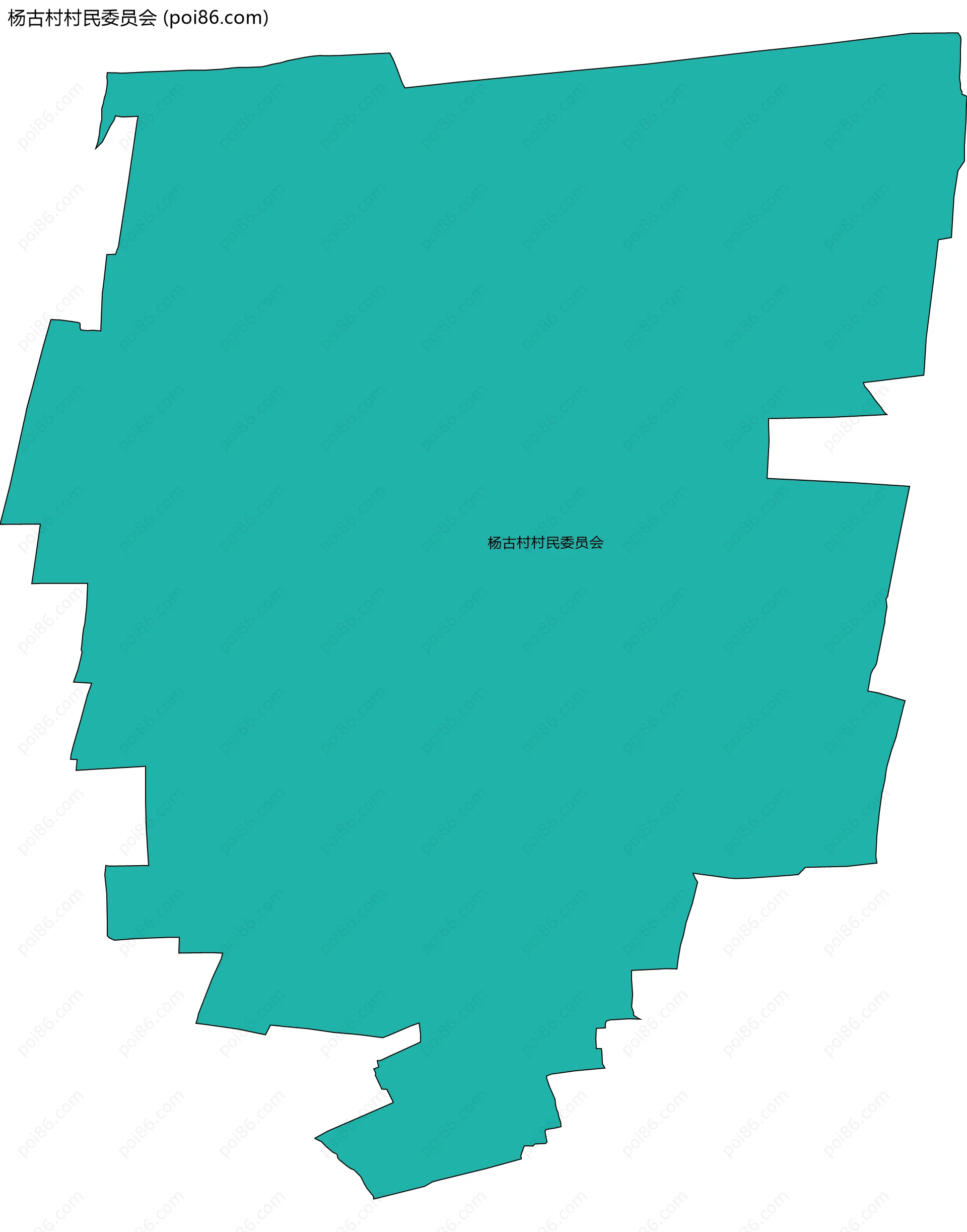 杨古村村民委员会边界地图