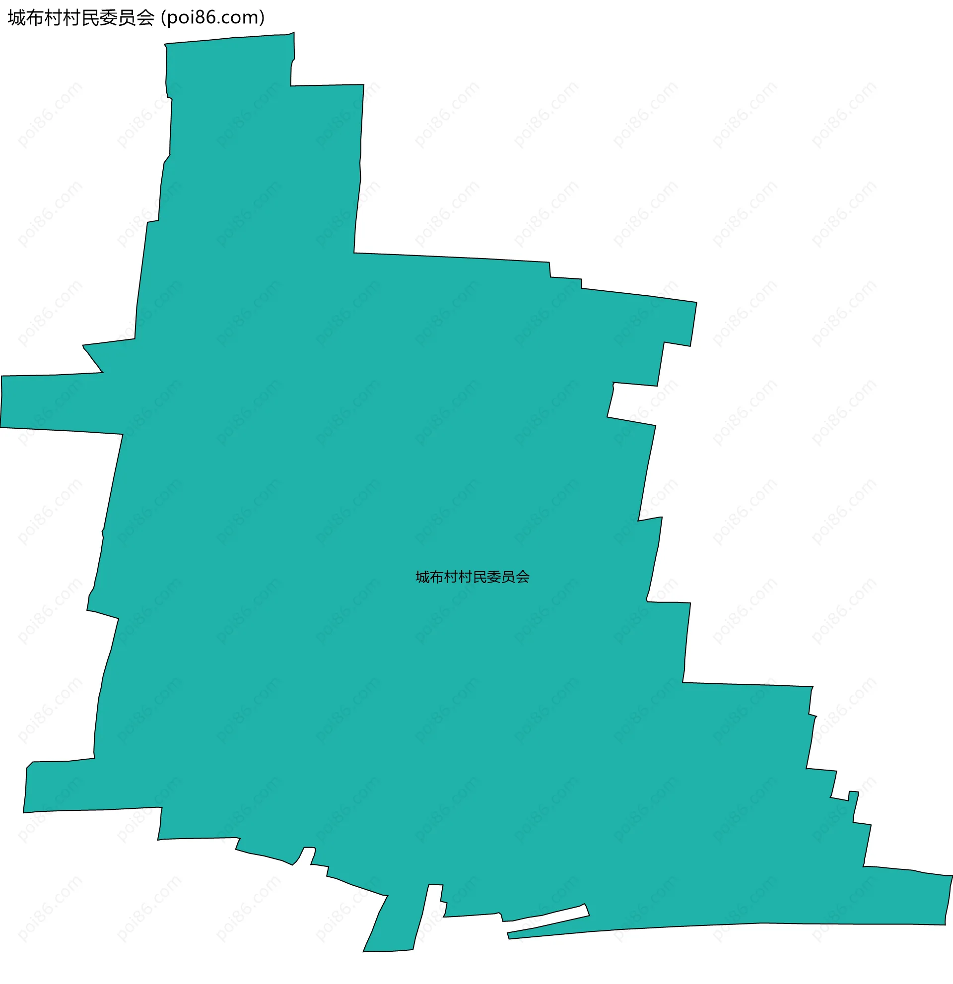 城布村村民委员会边界地图