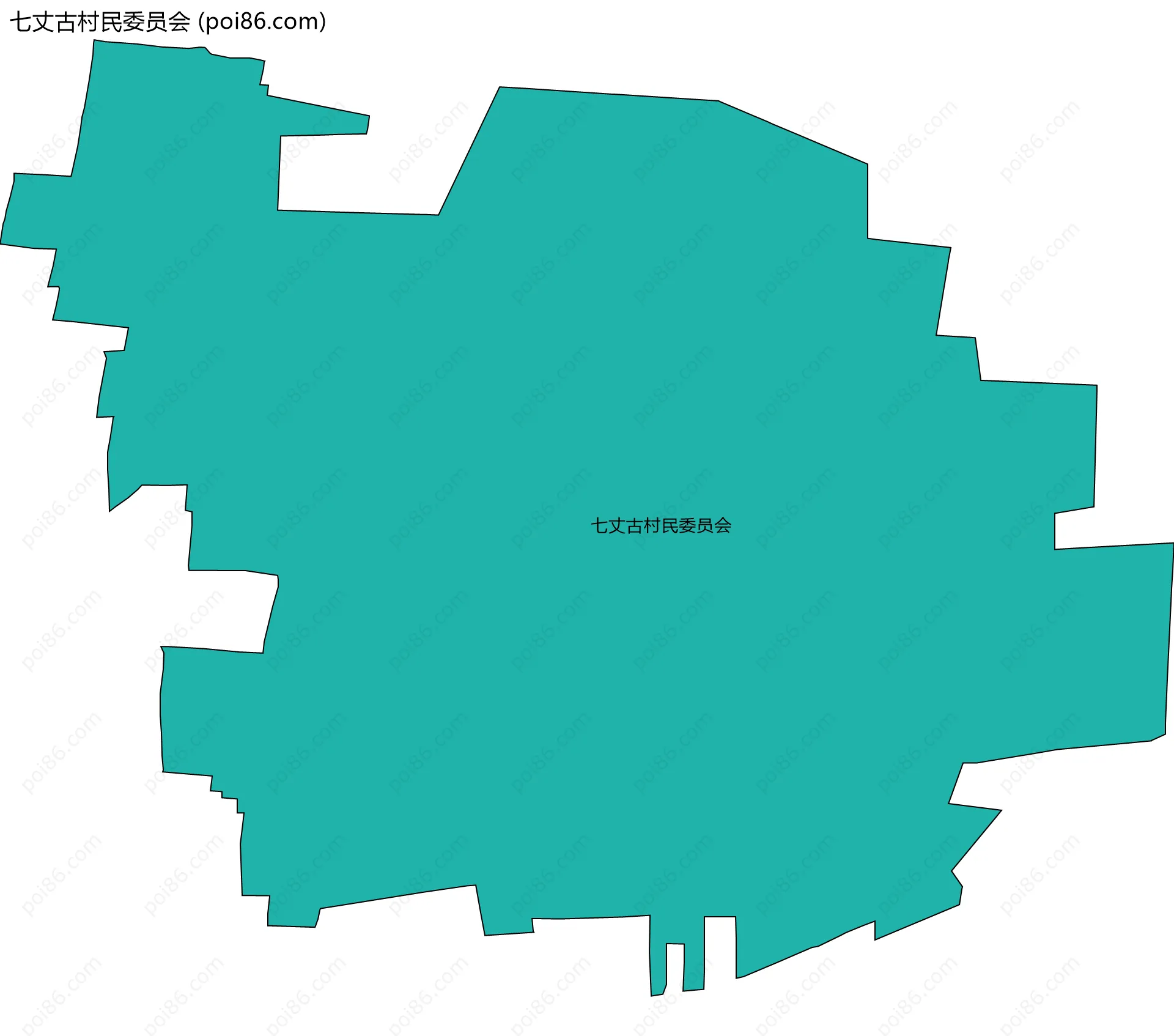 七丈古村民委员会边界地图