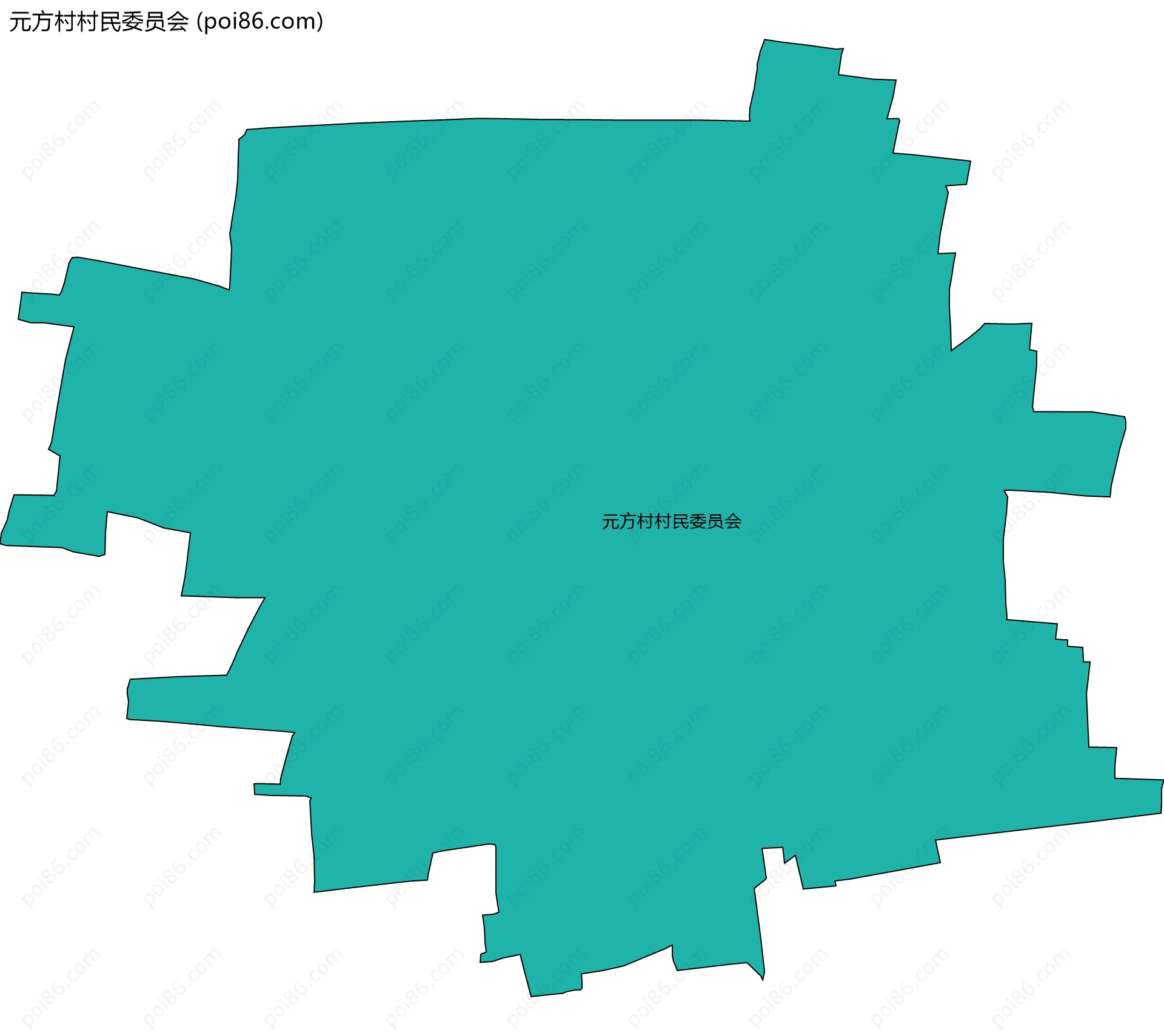 元方村村民委员会边界地图