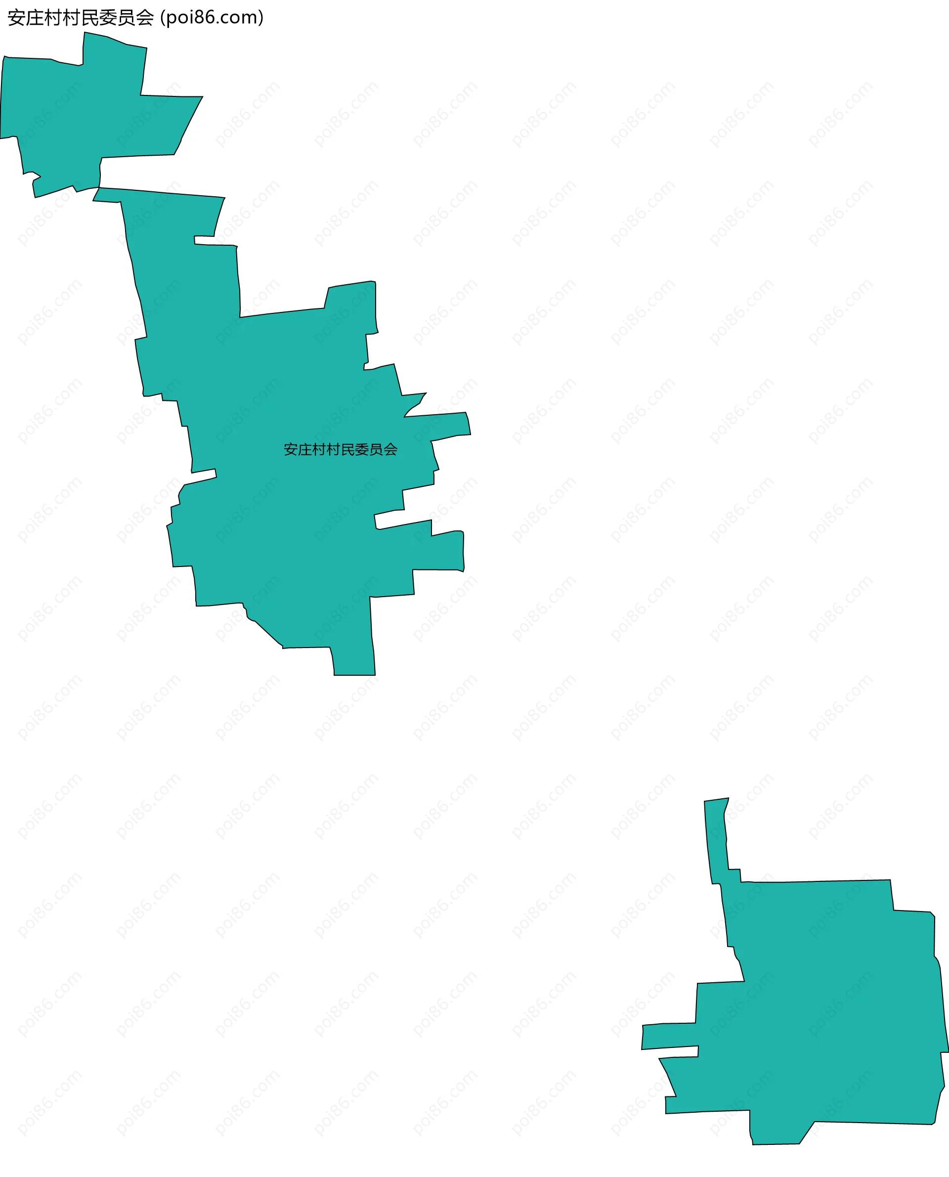 安庄村村民委员会边界地图
