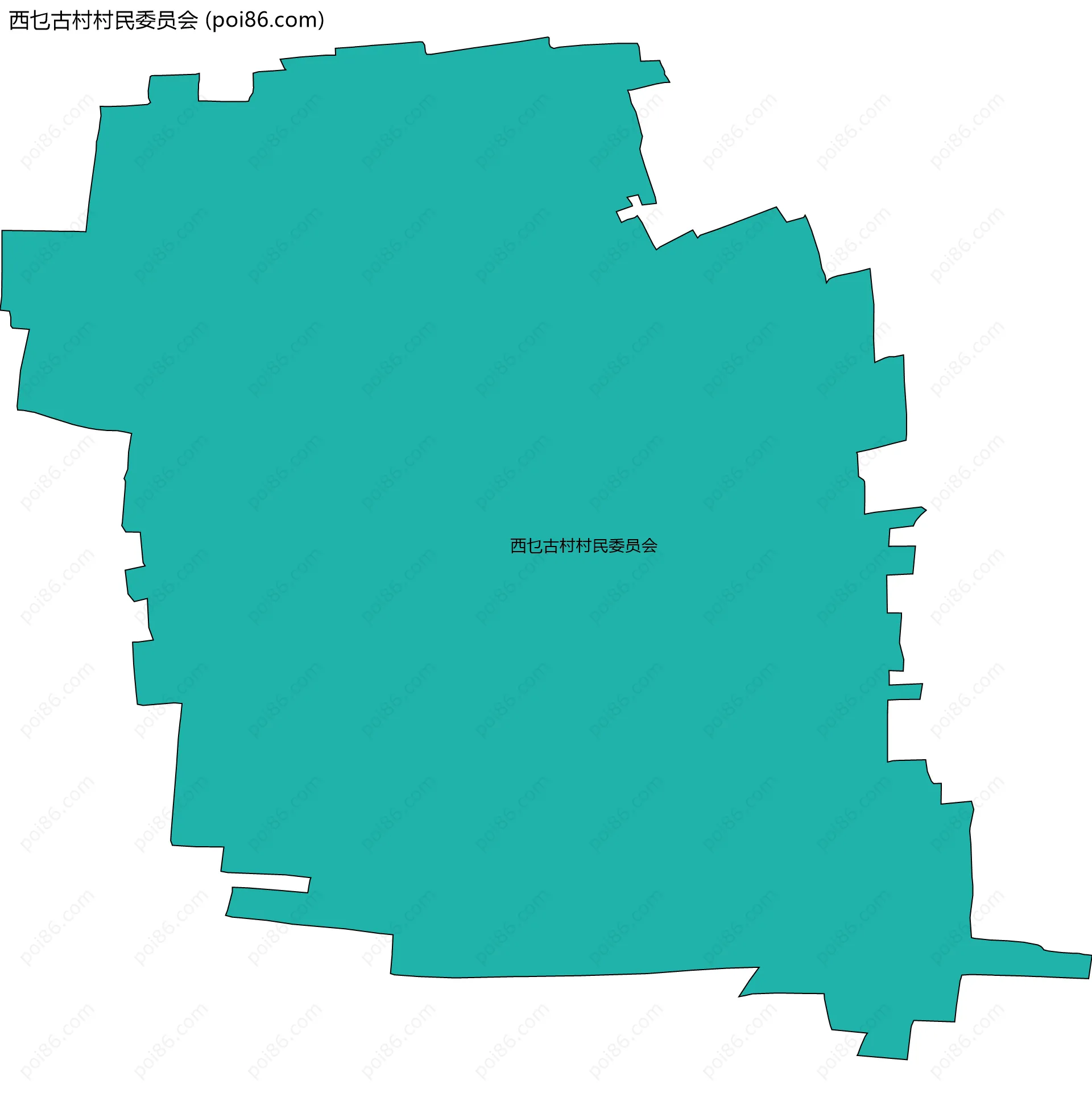 西乜古村村民委员会边界地图